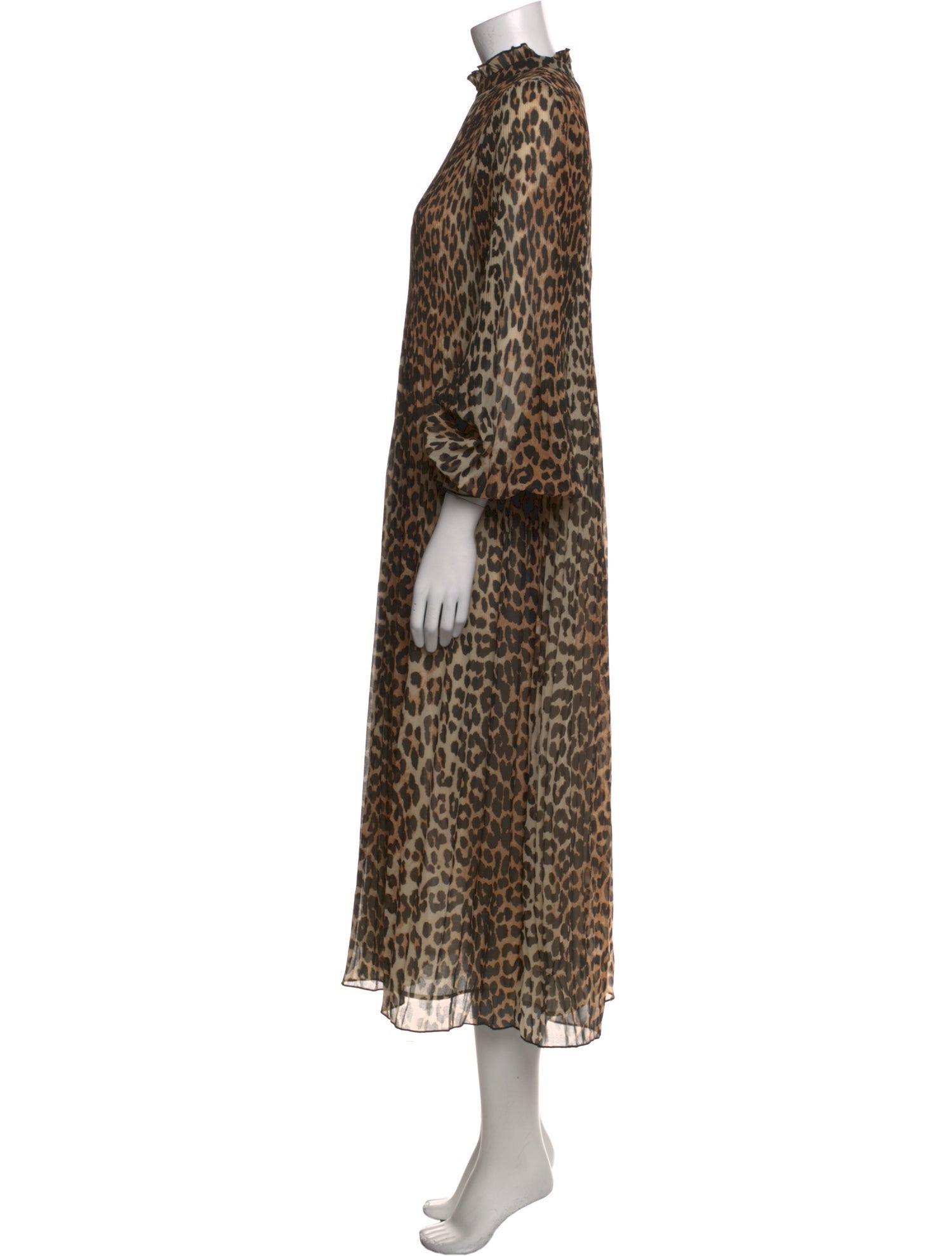 Ganni Animal Print Long Dress