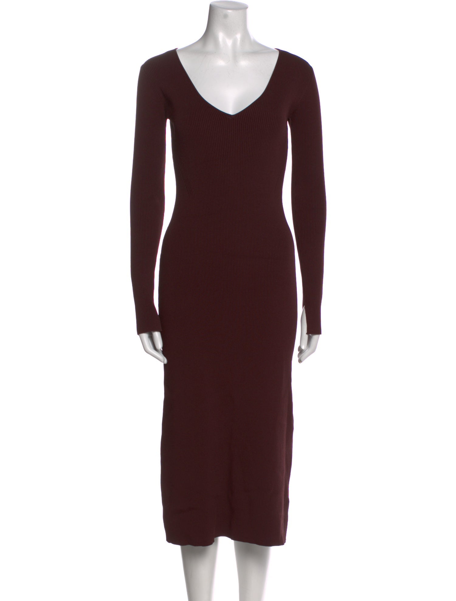 Ganni V-Neck Midi Length Dress