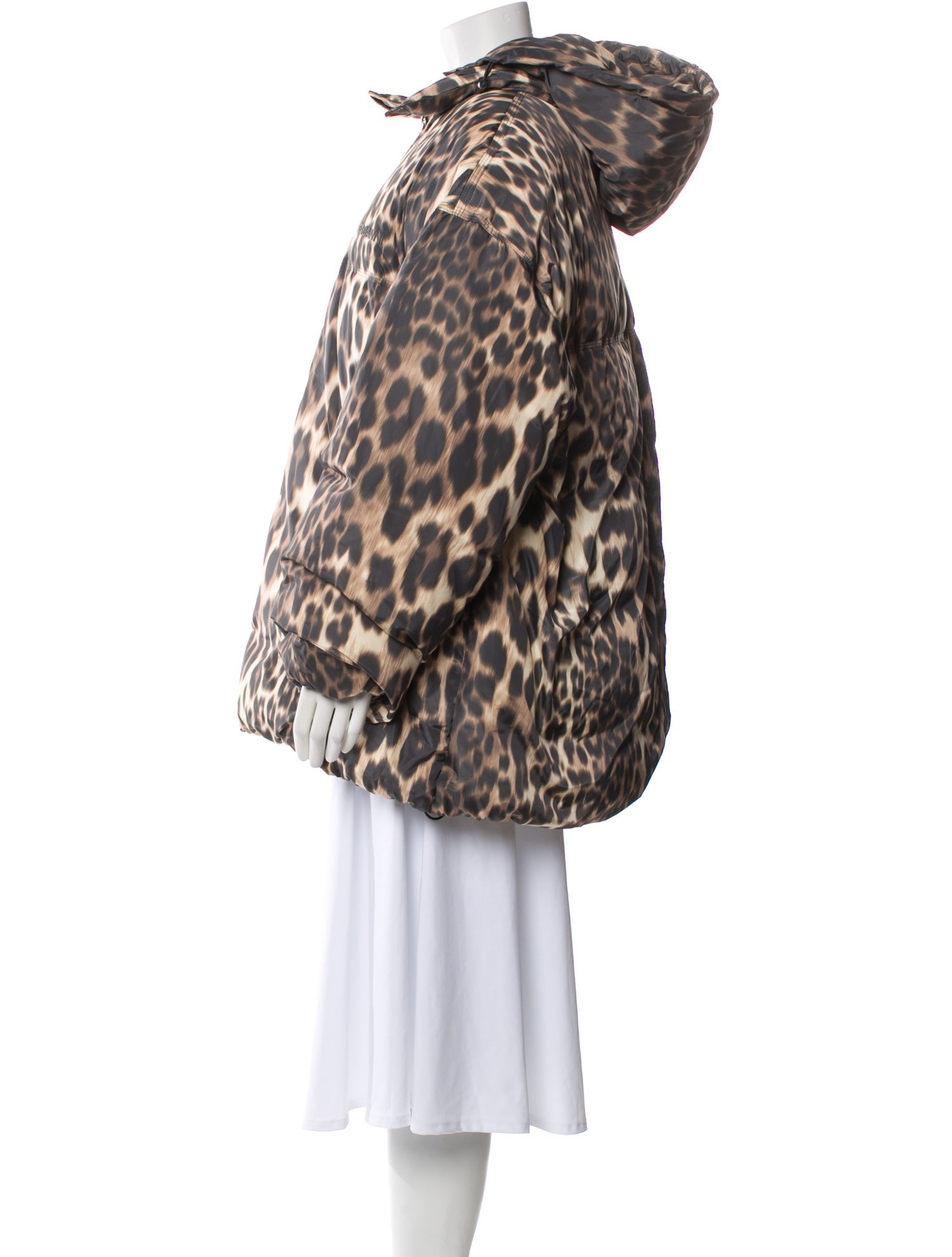 Ganni Animal Print Faux Fur Coat