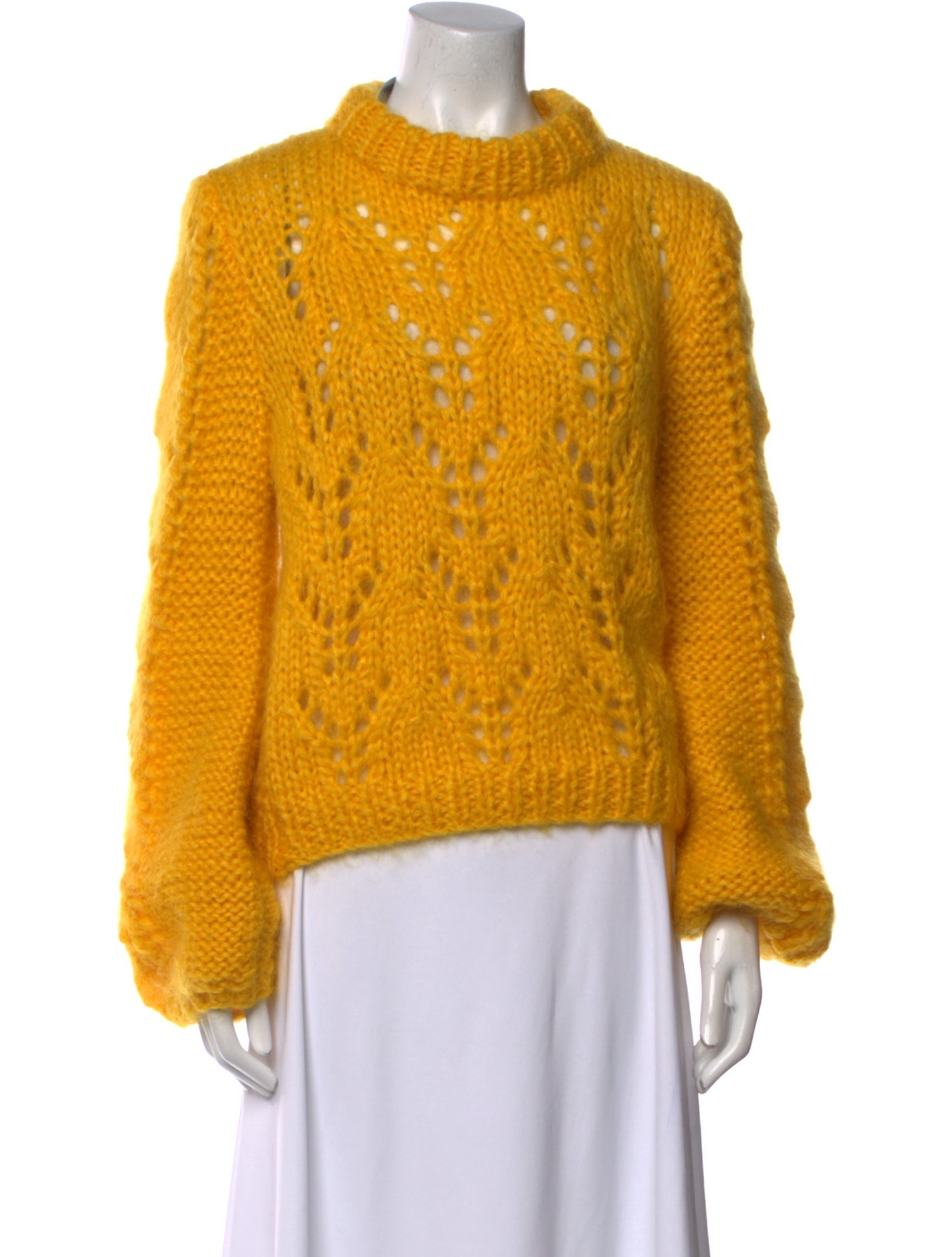 Ganni Wool Mock Neck Sweater