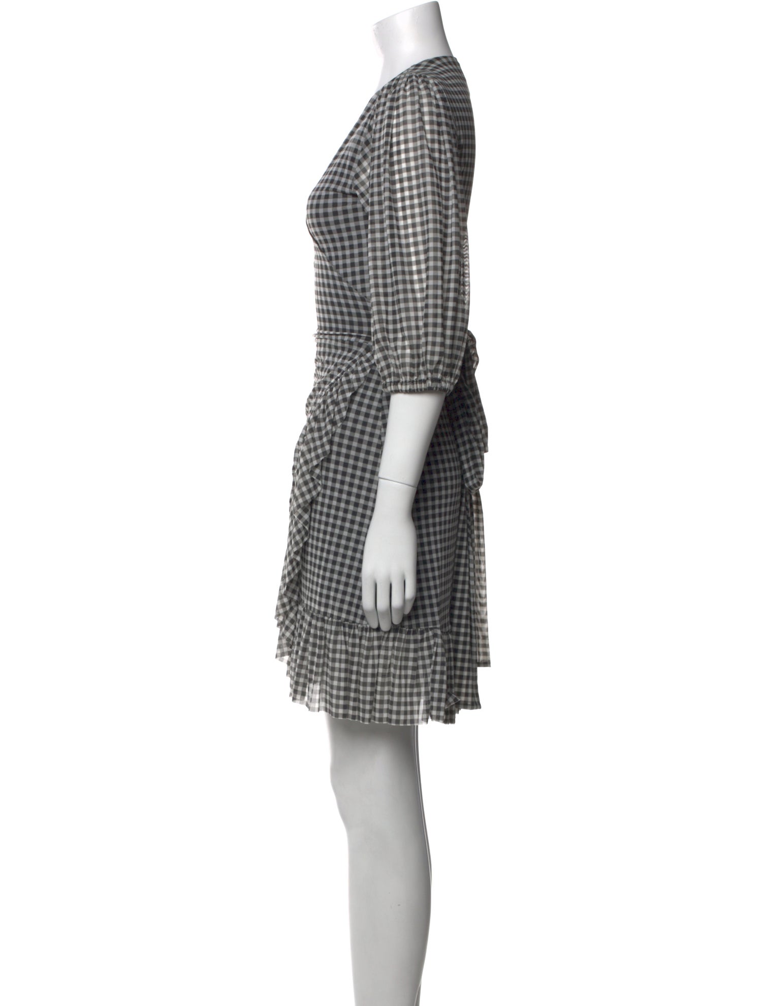 Ganni Plaid Print Mini Dress