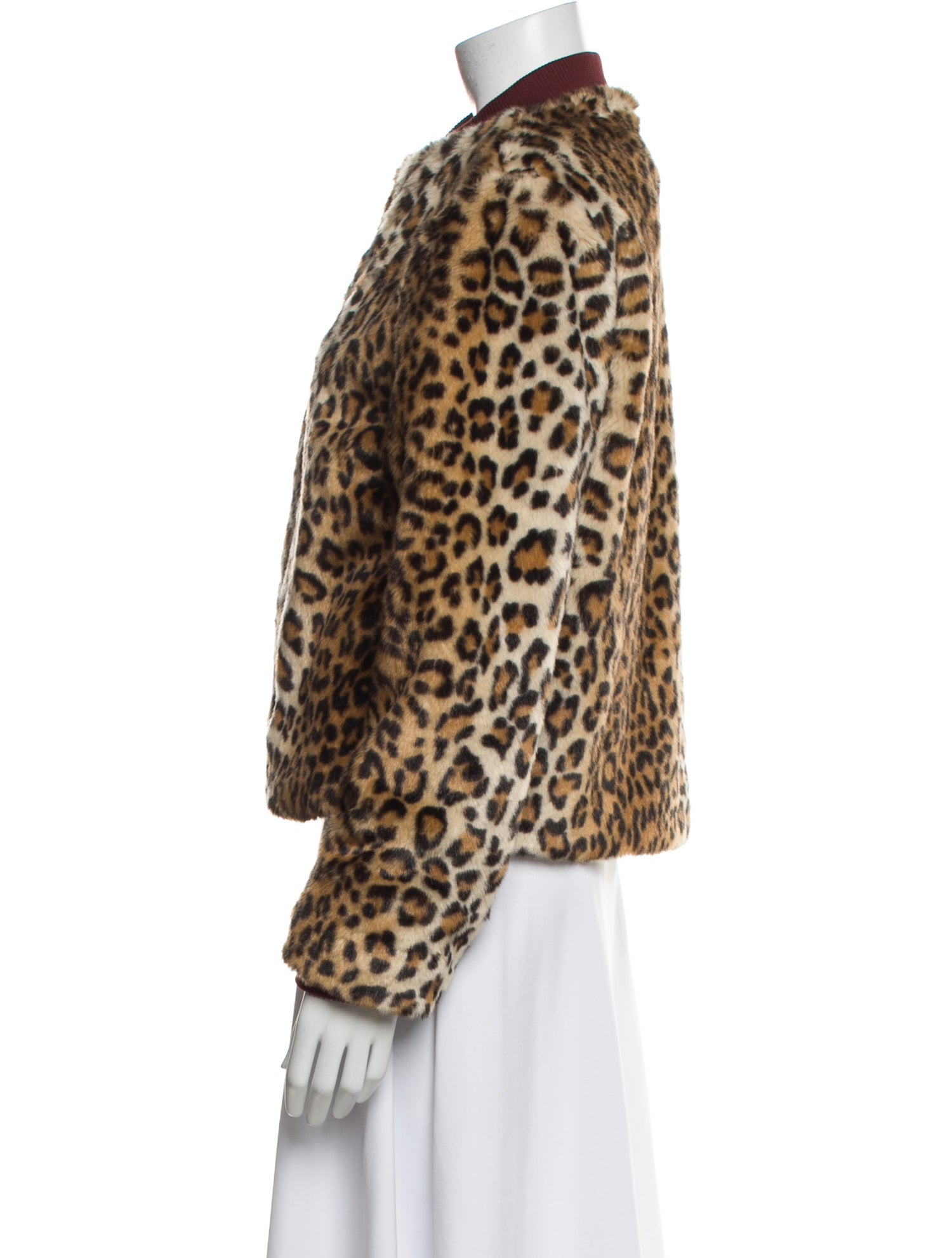 Ganni Faux Fur Animal Print Faux Fur Jacket