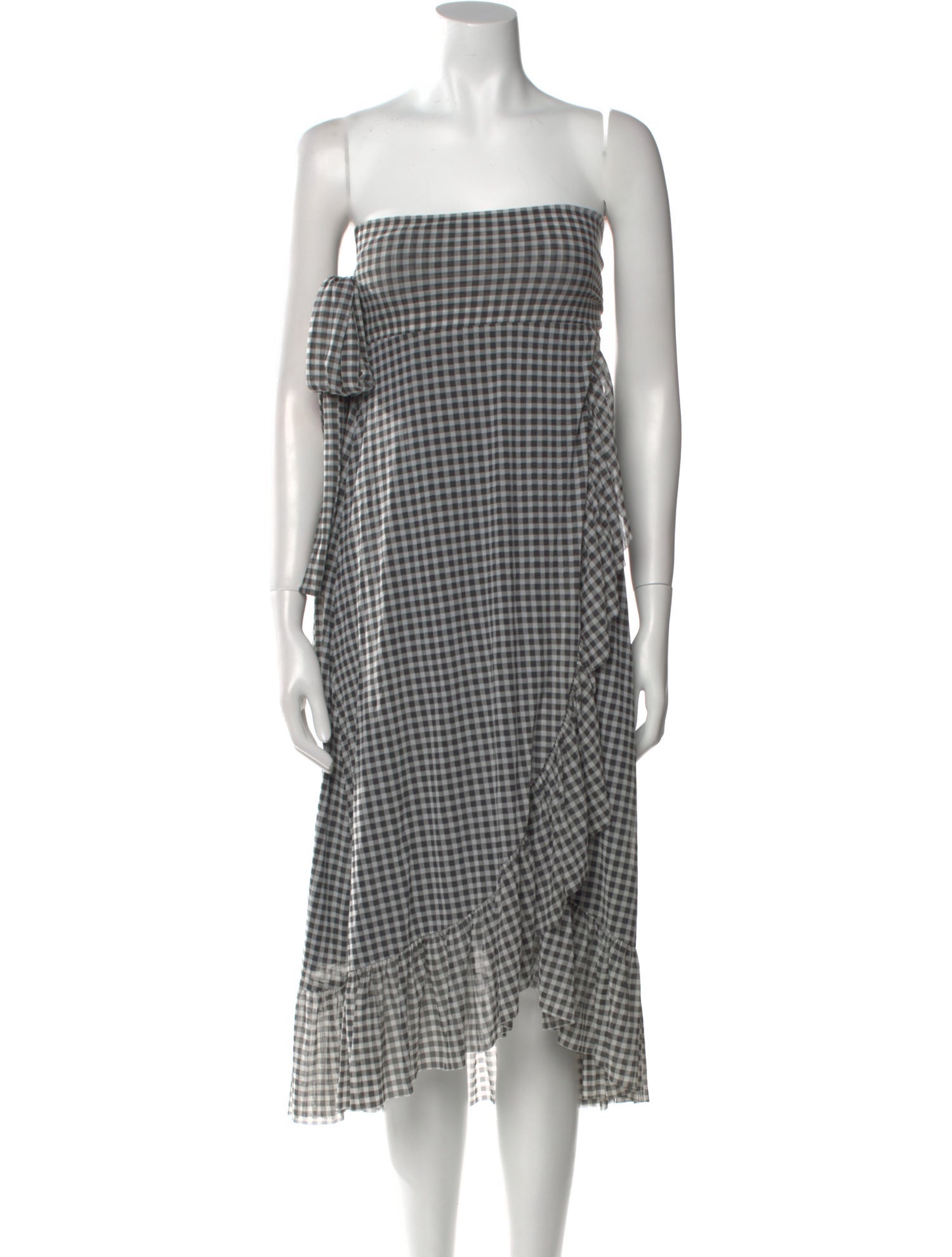 Ganni Plaid Print Mini Dress