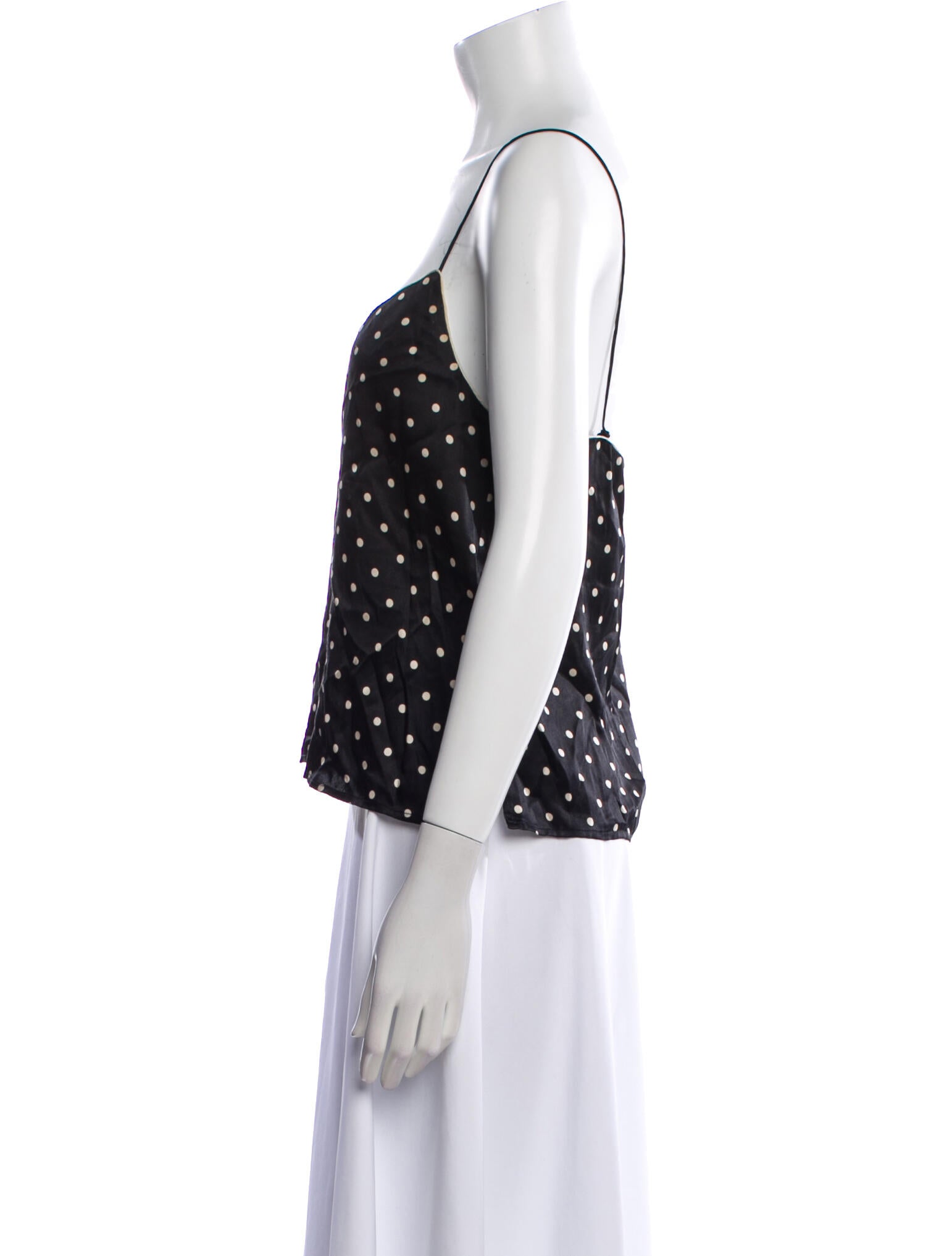 Ganni Silk Polka Dot Print Top