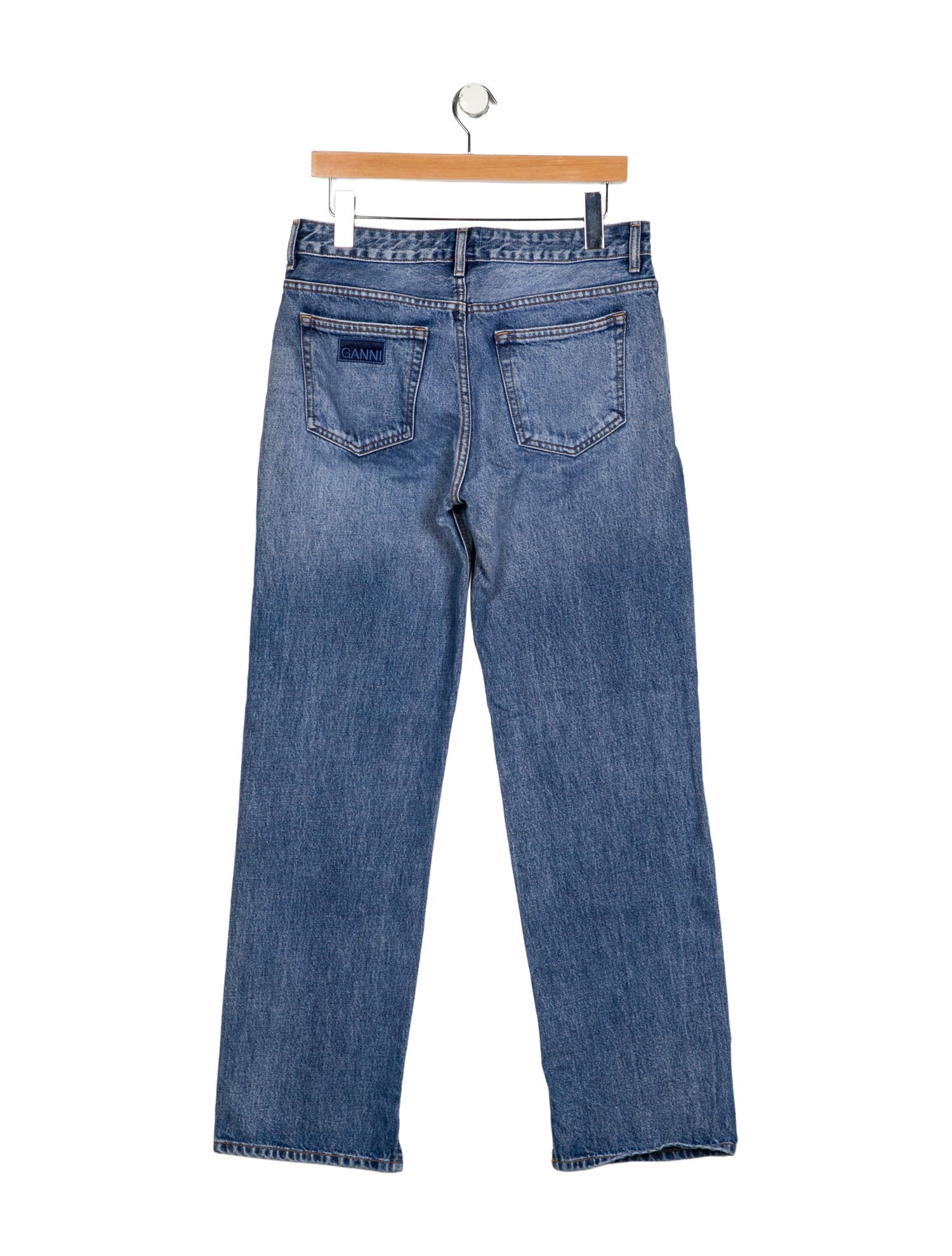 Ganni Mid-Rise Straight Leg Jeans