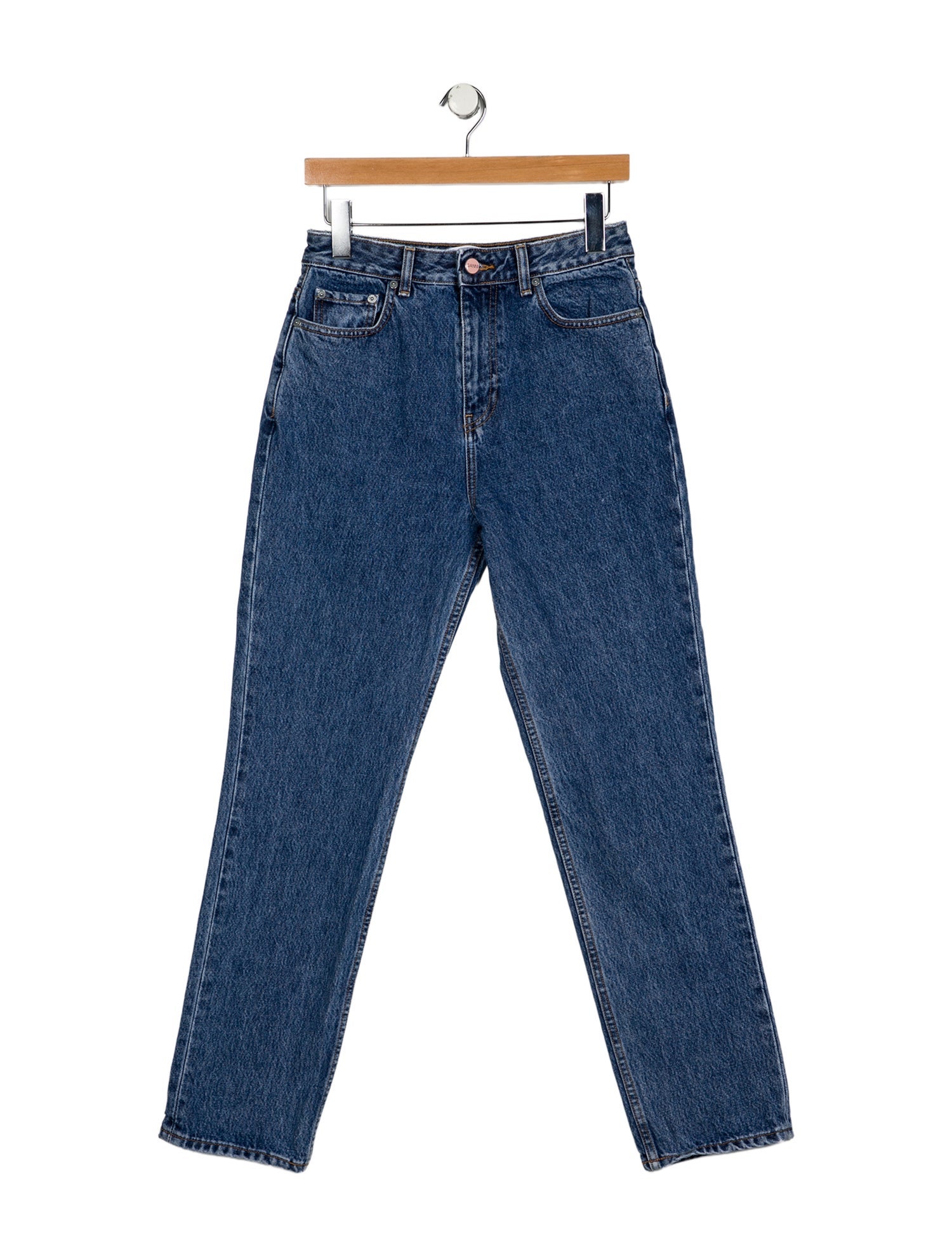 Ganni High-Rise Straight Leg Jeans