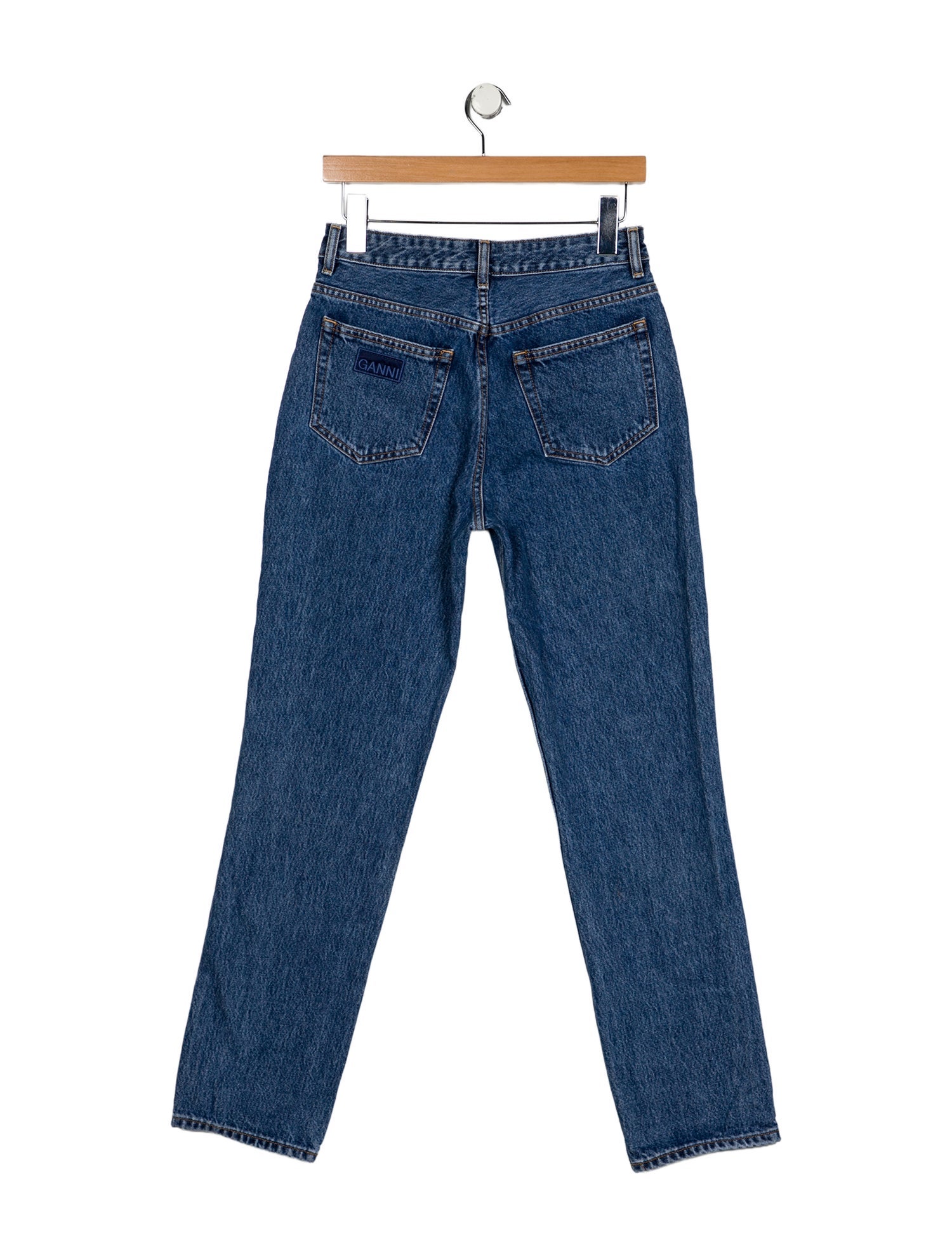 Ganni High-Rise Straight Leg Jeans