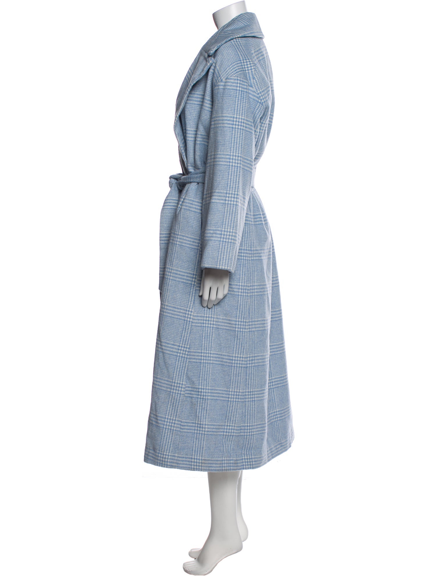 Ganni Wool Faux Fur Coat