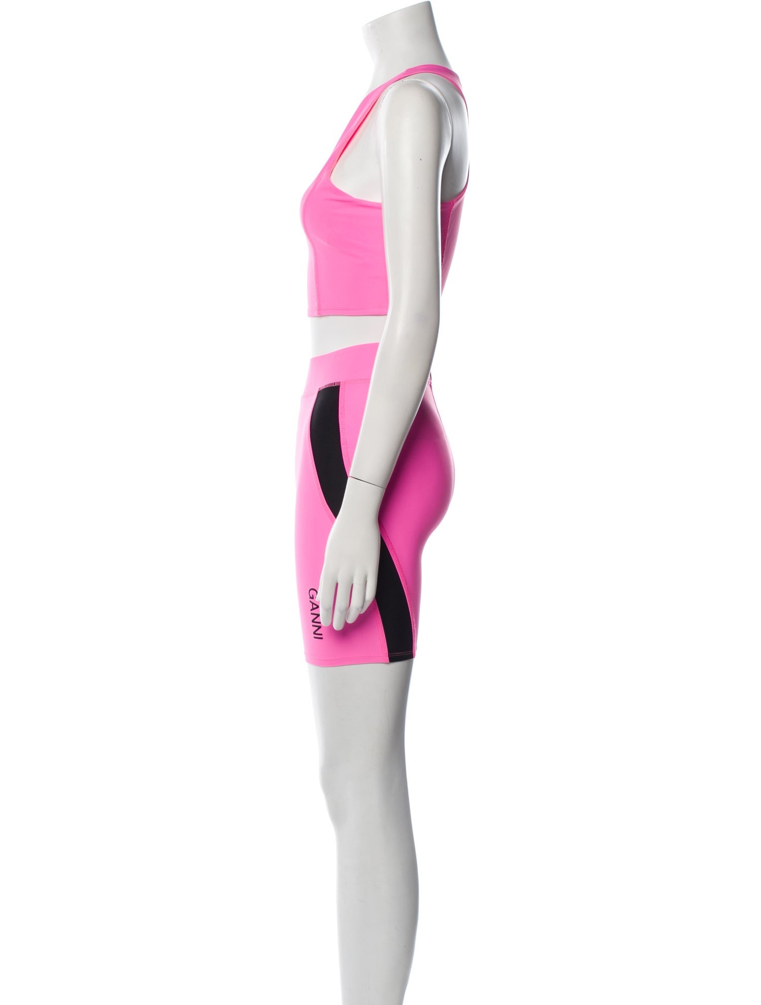 Ganni Colorblock Pattern Short Set