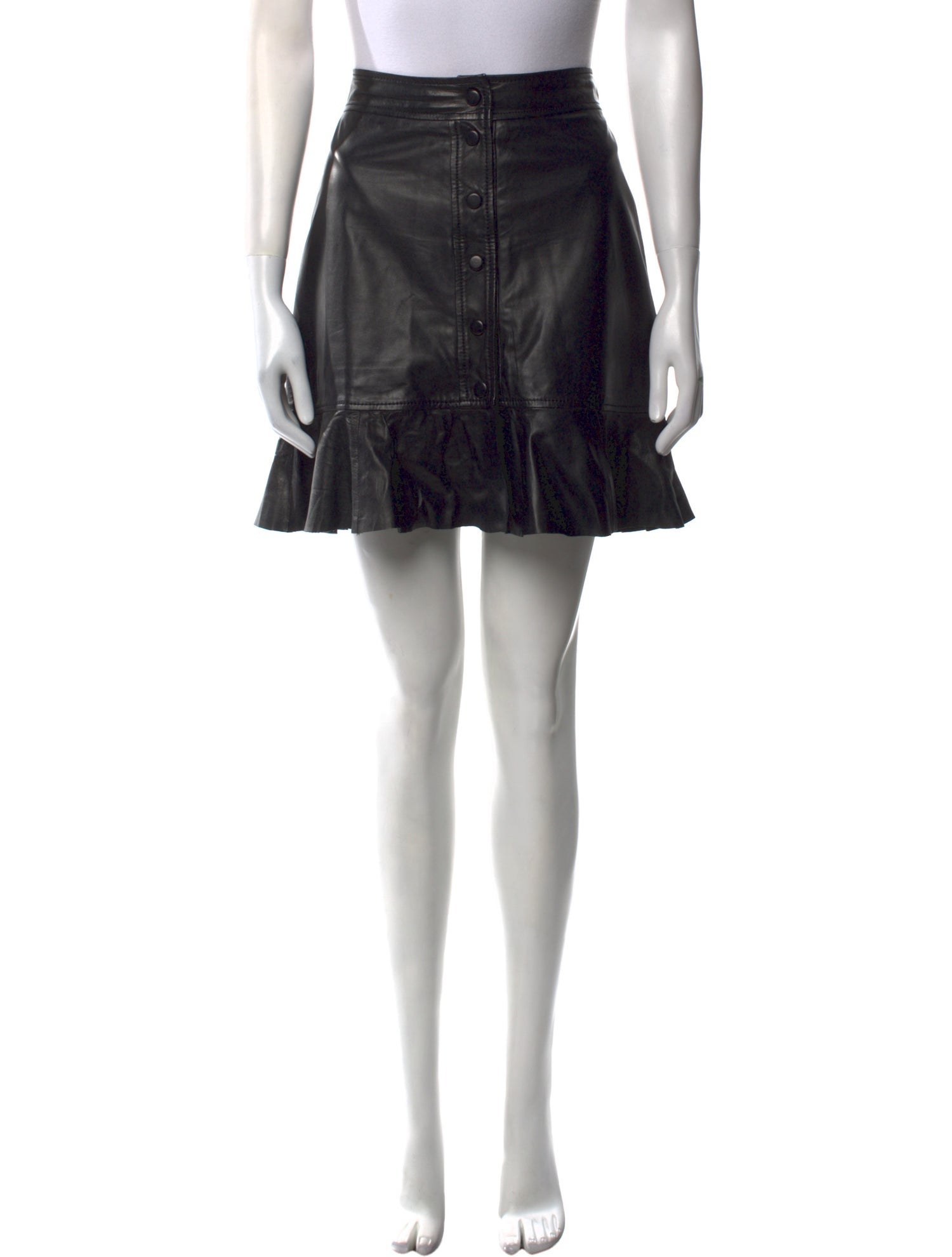 Ganni Lamb Leather Mini Skirt