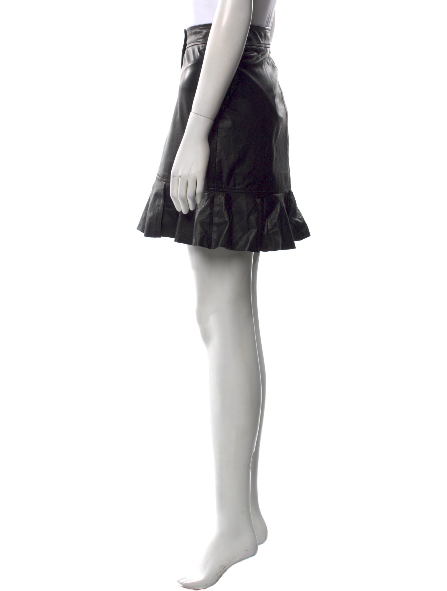 Ganni Lamb Leather Mini Skirt