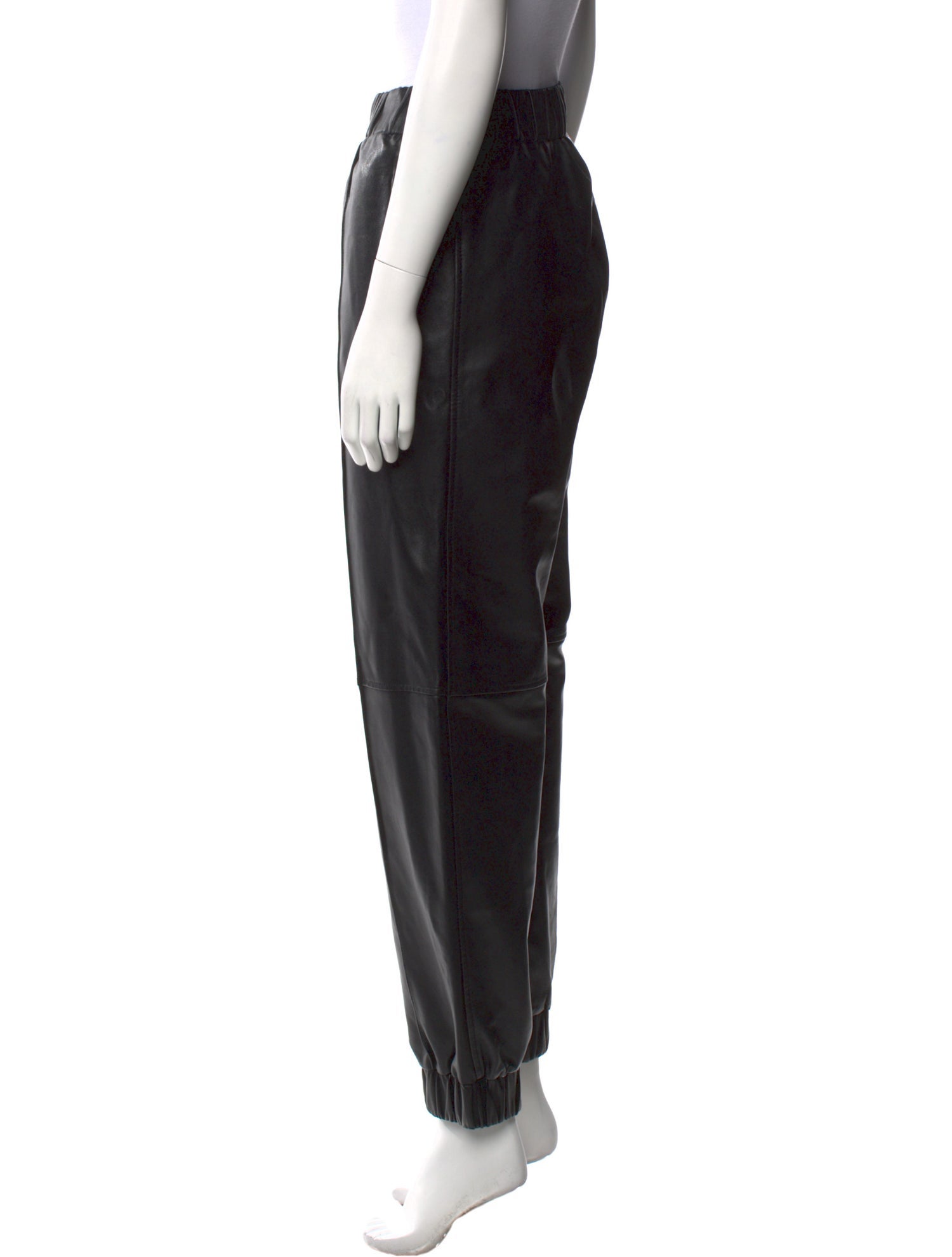Ganni Lamb Leather Straight Leg Pants