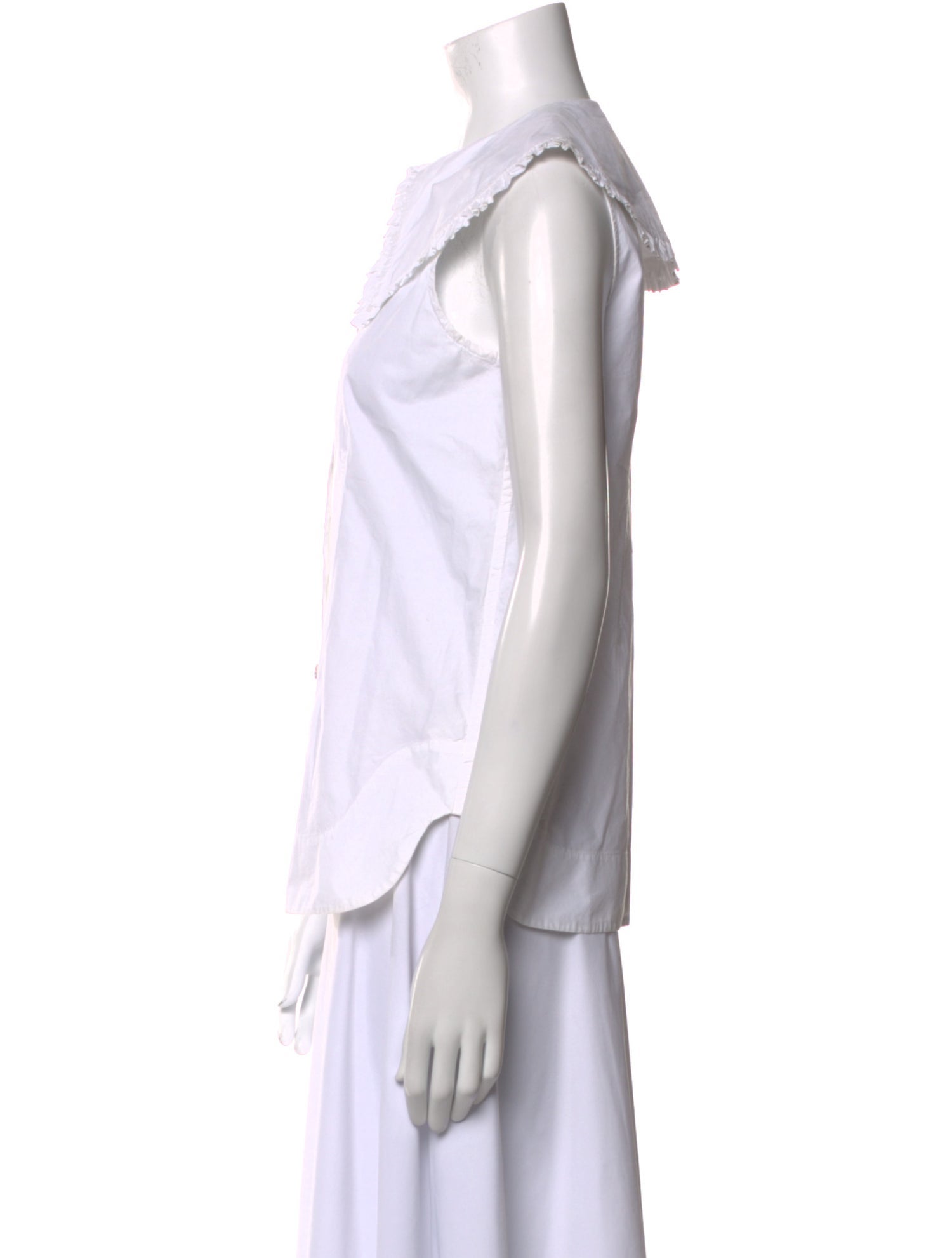 Ganni Short Sleeve Button-Up Top