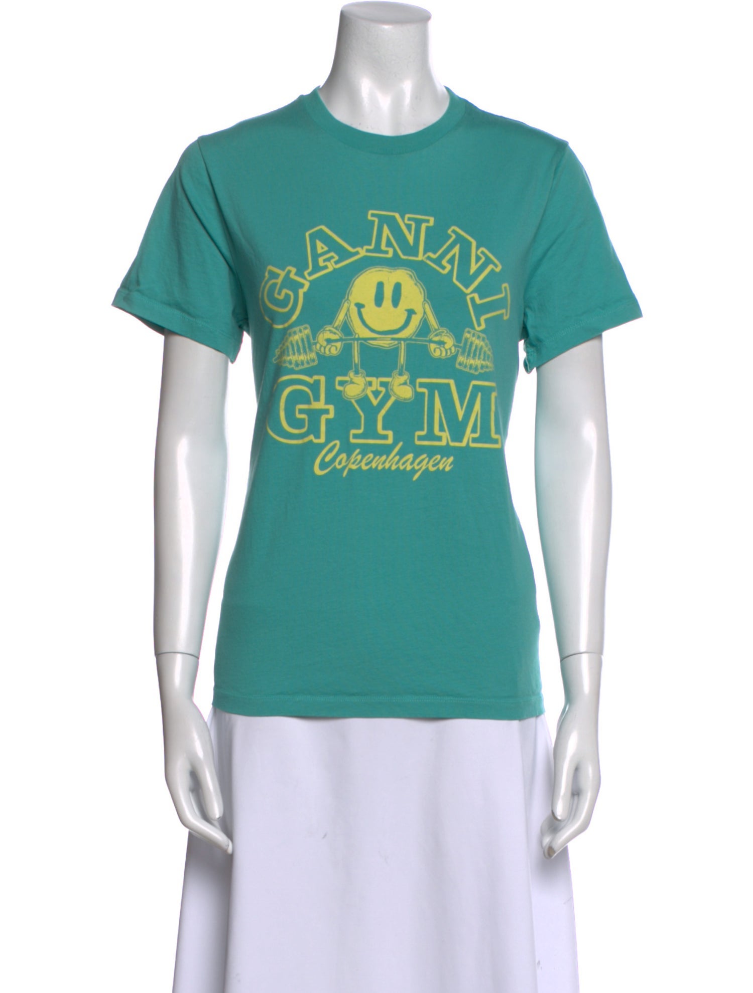 Ganni Graphic Print Crew Neck T-Shirt