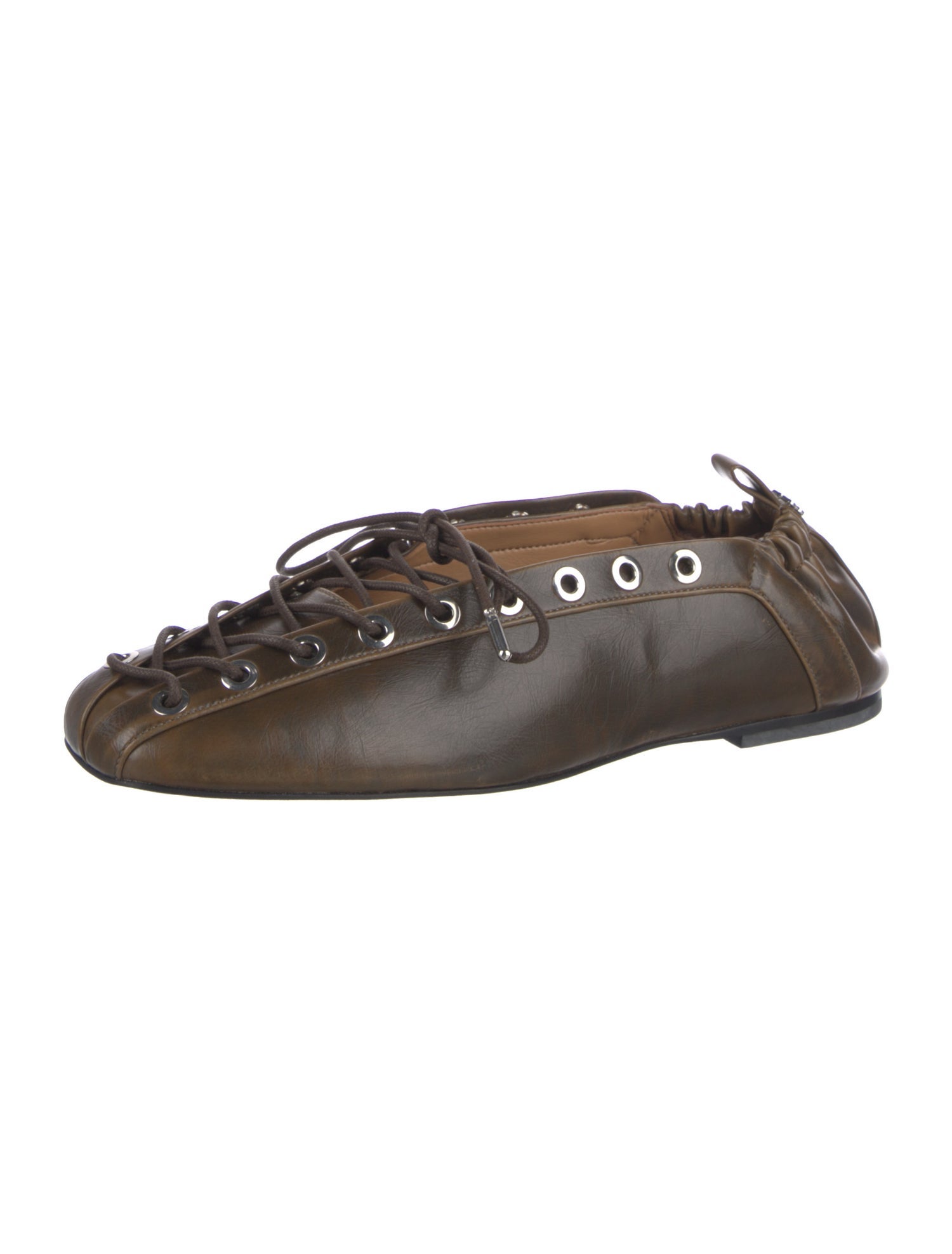 Ganni Leather Ballet Flats w/ Tags