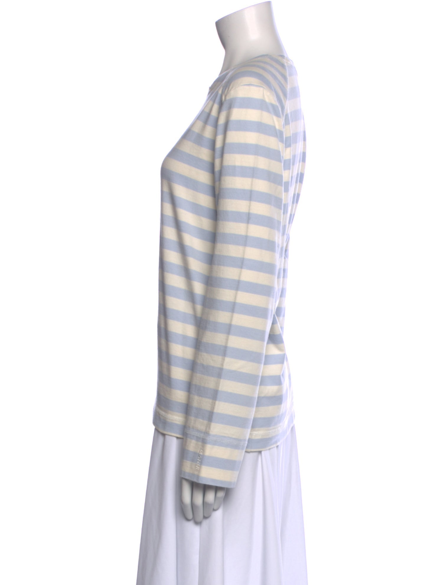 Ganni Striped Crew Neck Sweatshirt