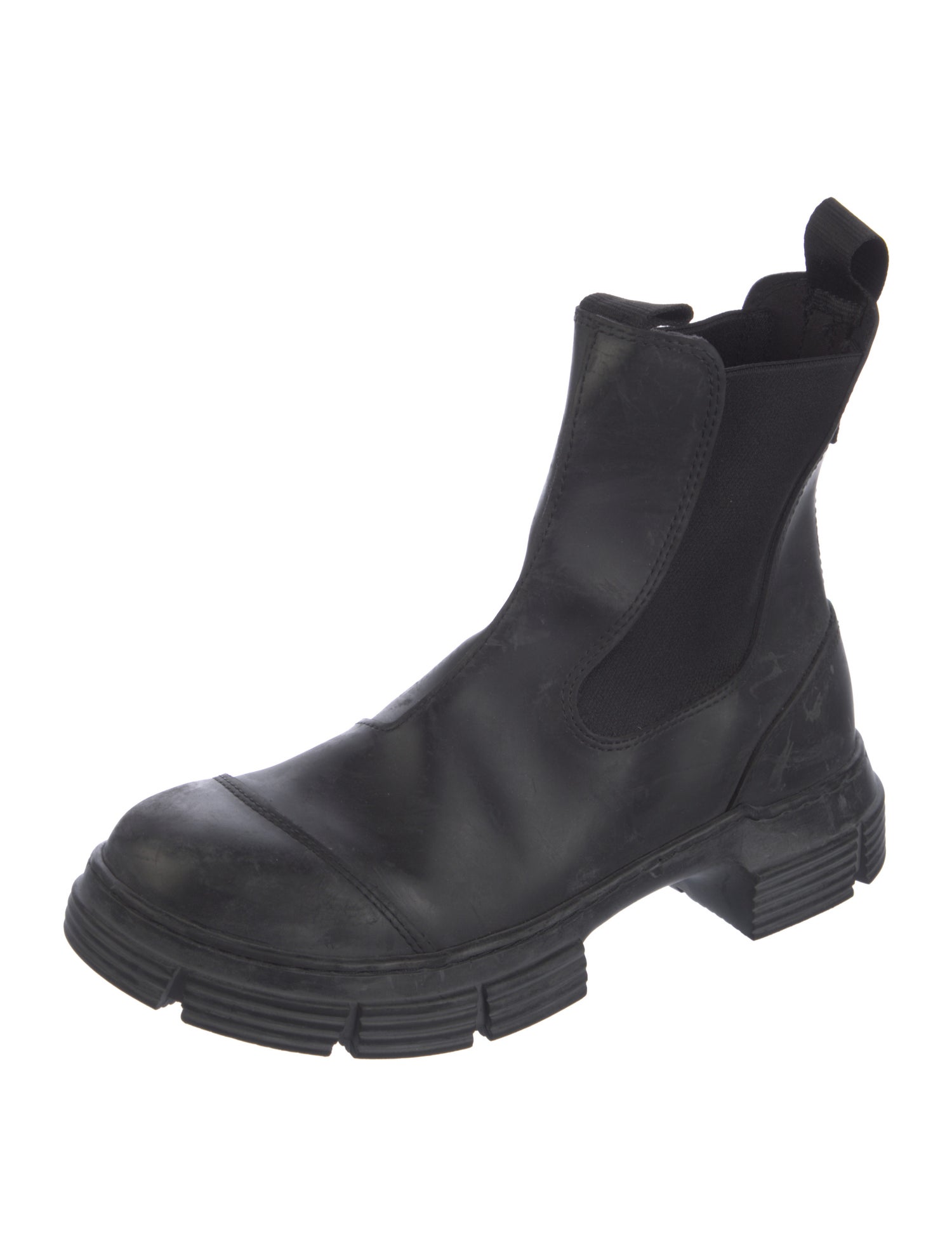 Ganni Leather Chelsea Boots