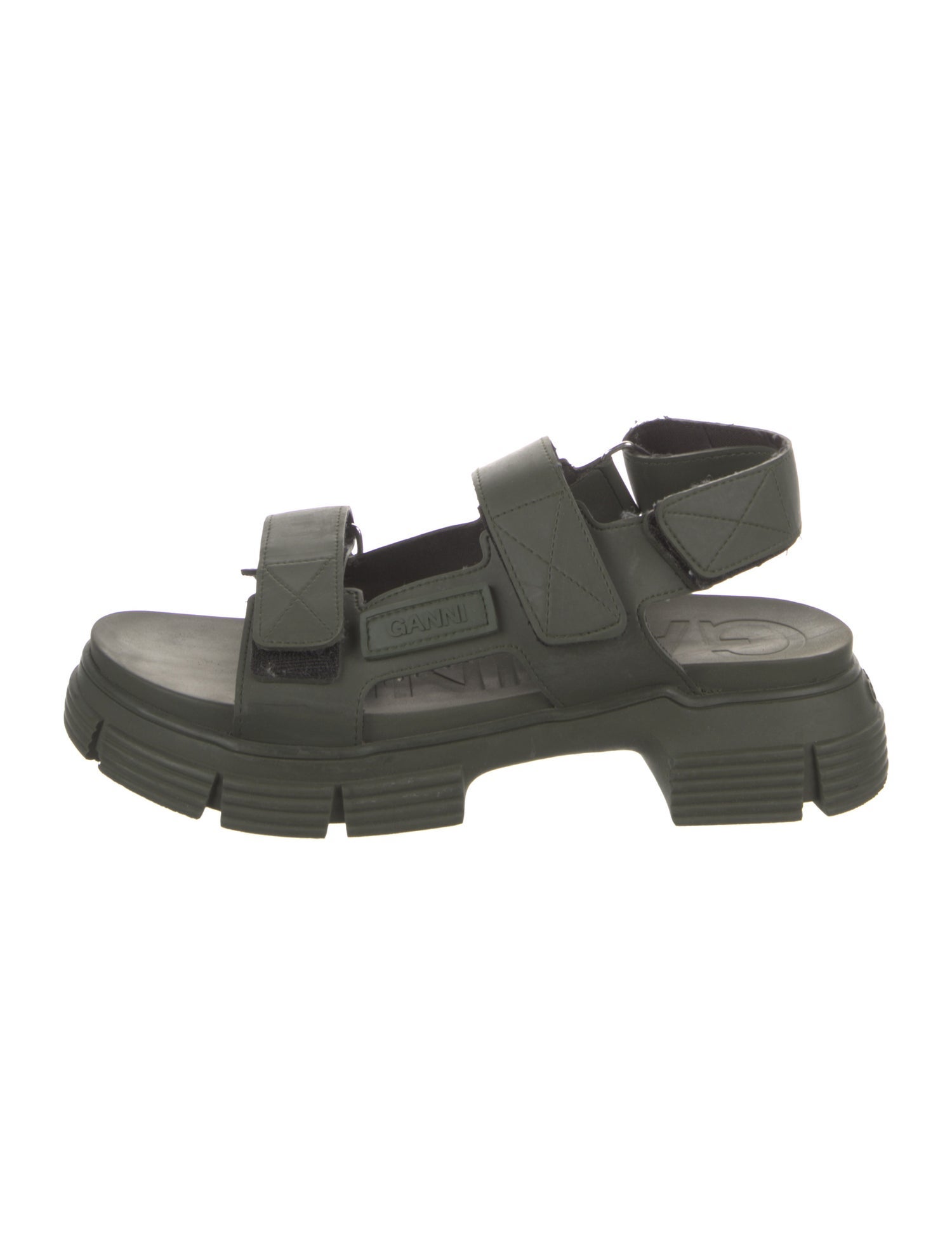 Ganni Rubber Slingback Sandals