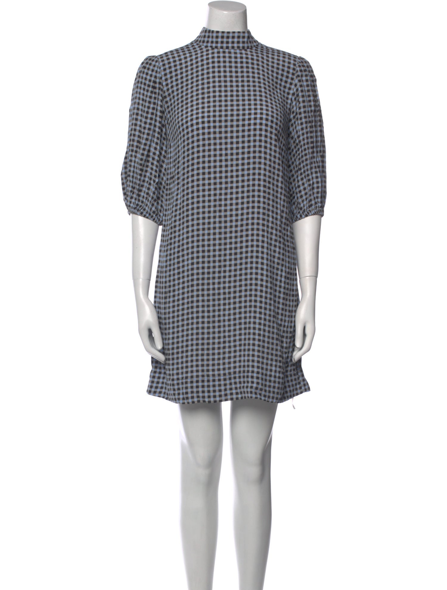 Ganni Plaid Print Mini Dress