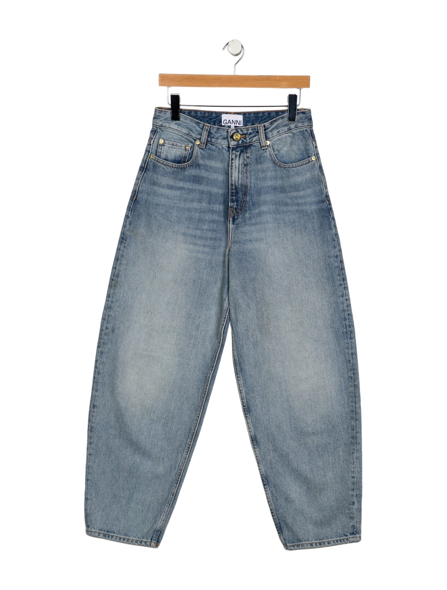 Ganni High-Rise Straight Leg Jeans