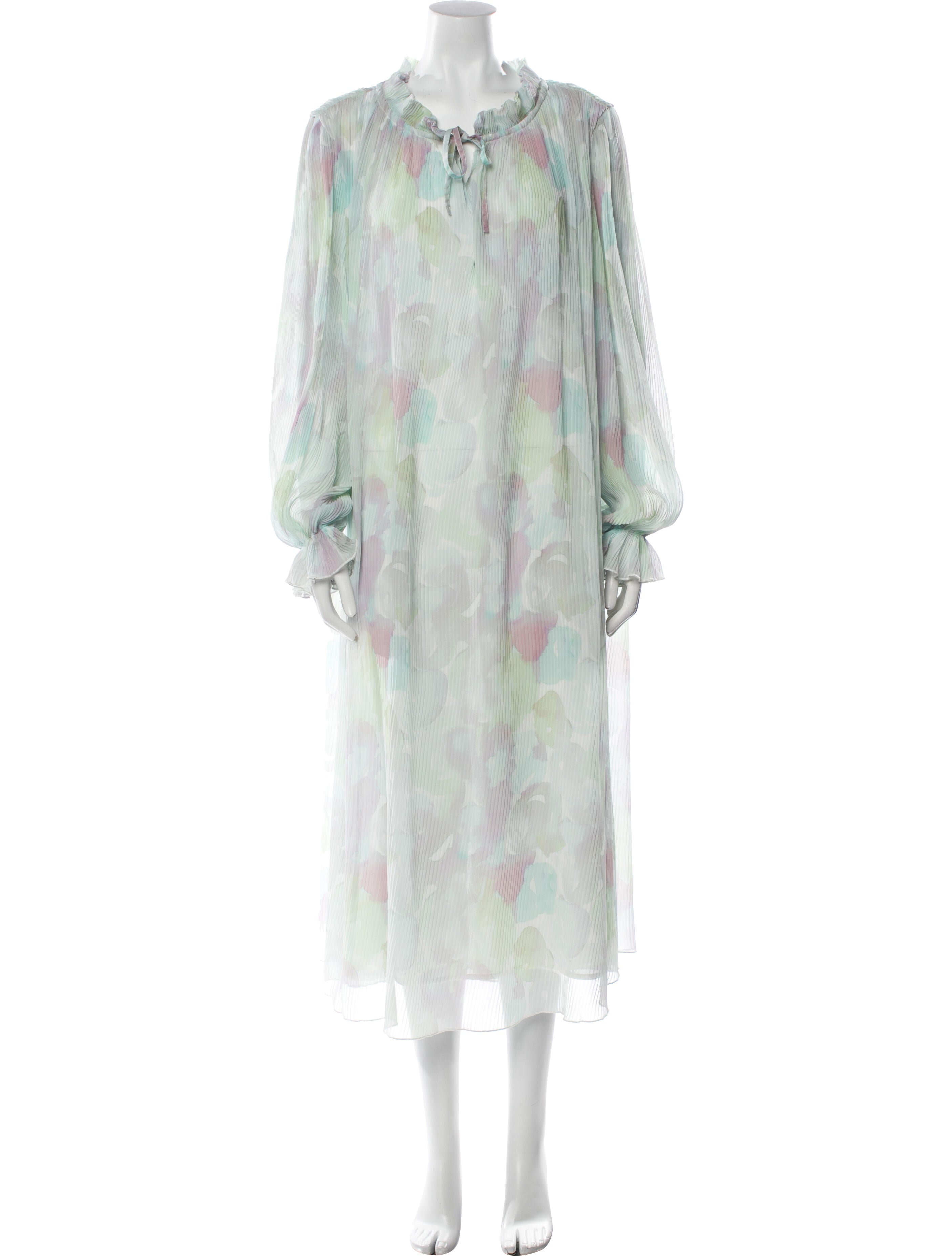 Ganni Floral Print Long Dress