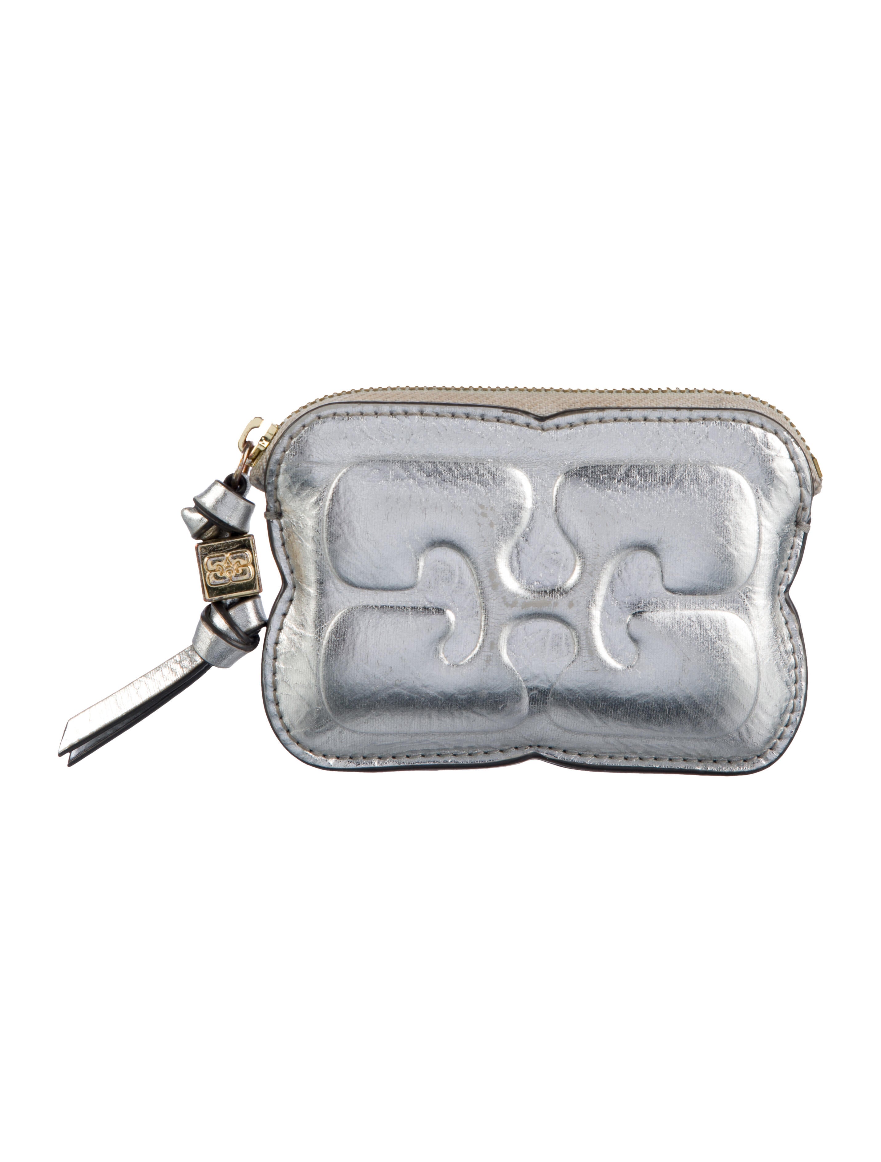 Ganni Leather Wristlet
