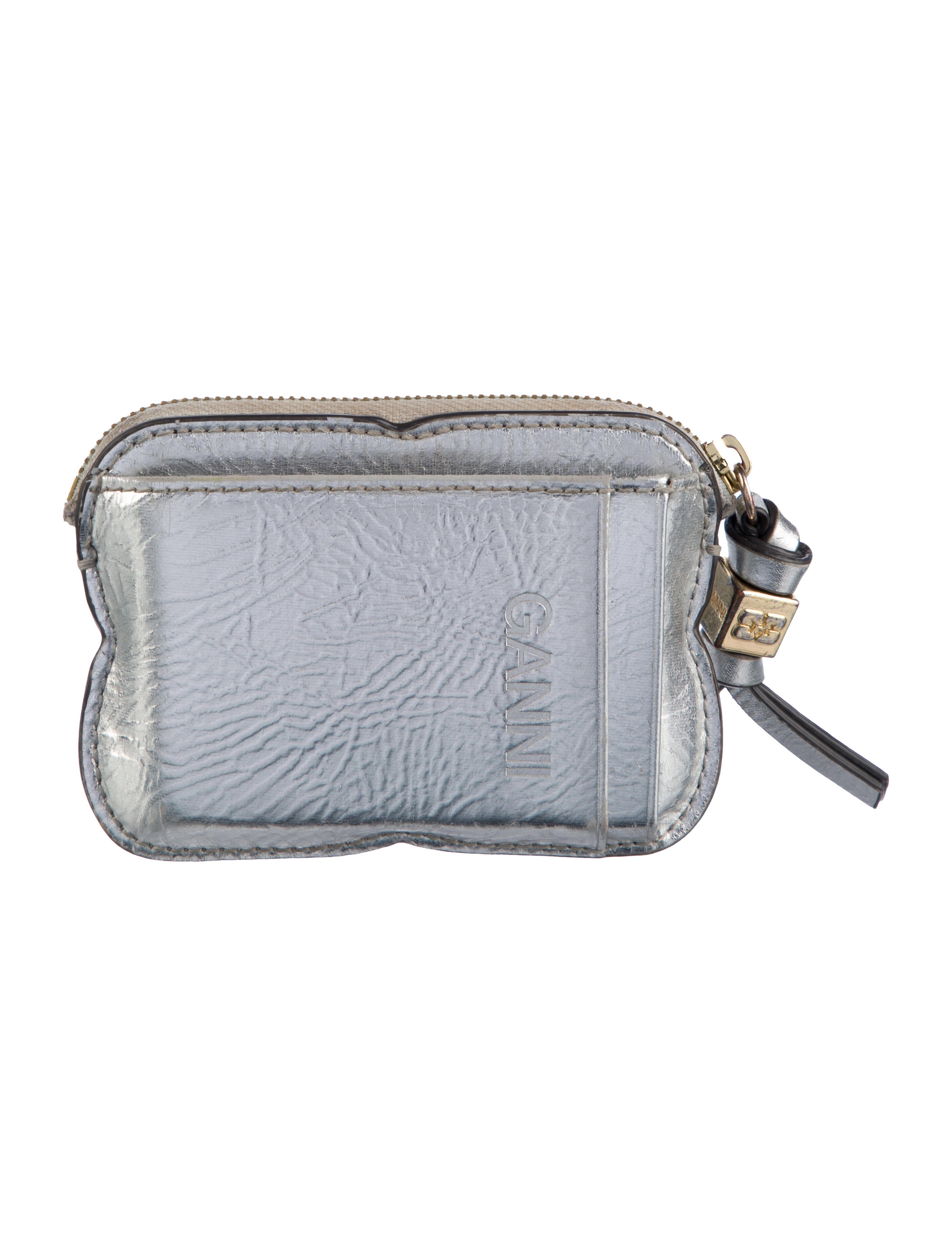 Ganni Leather Wristlet