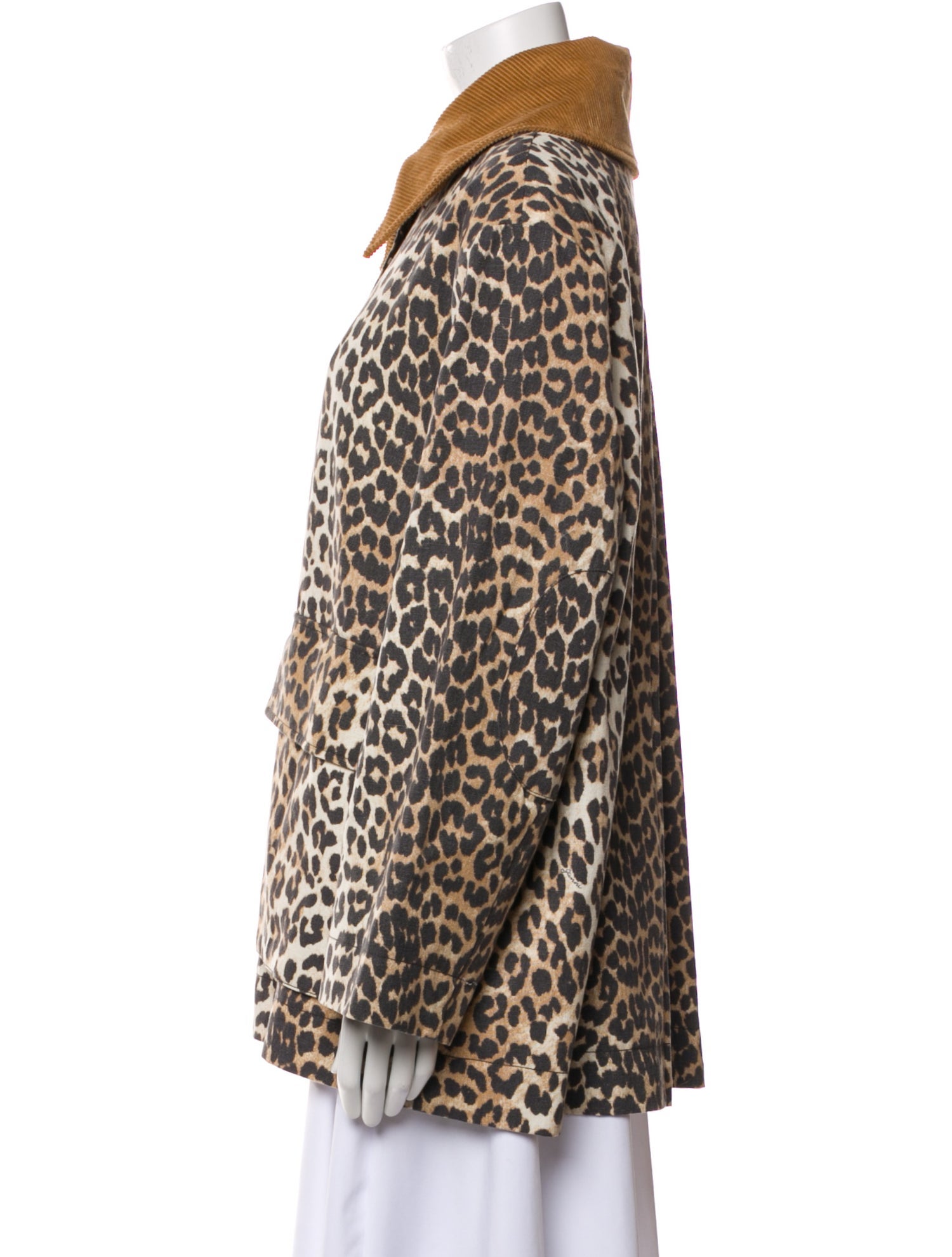 Ganni Animal Print Faux Fur Coat