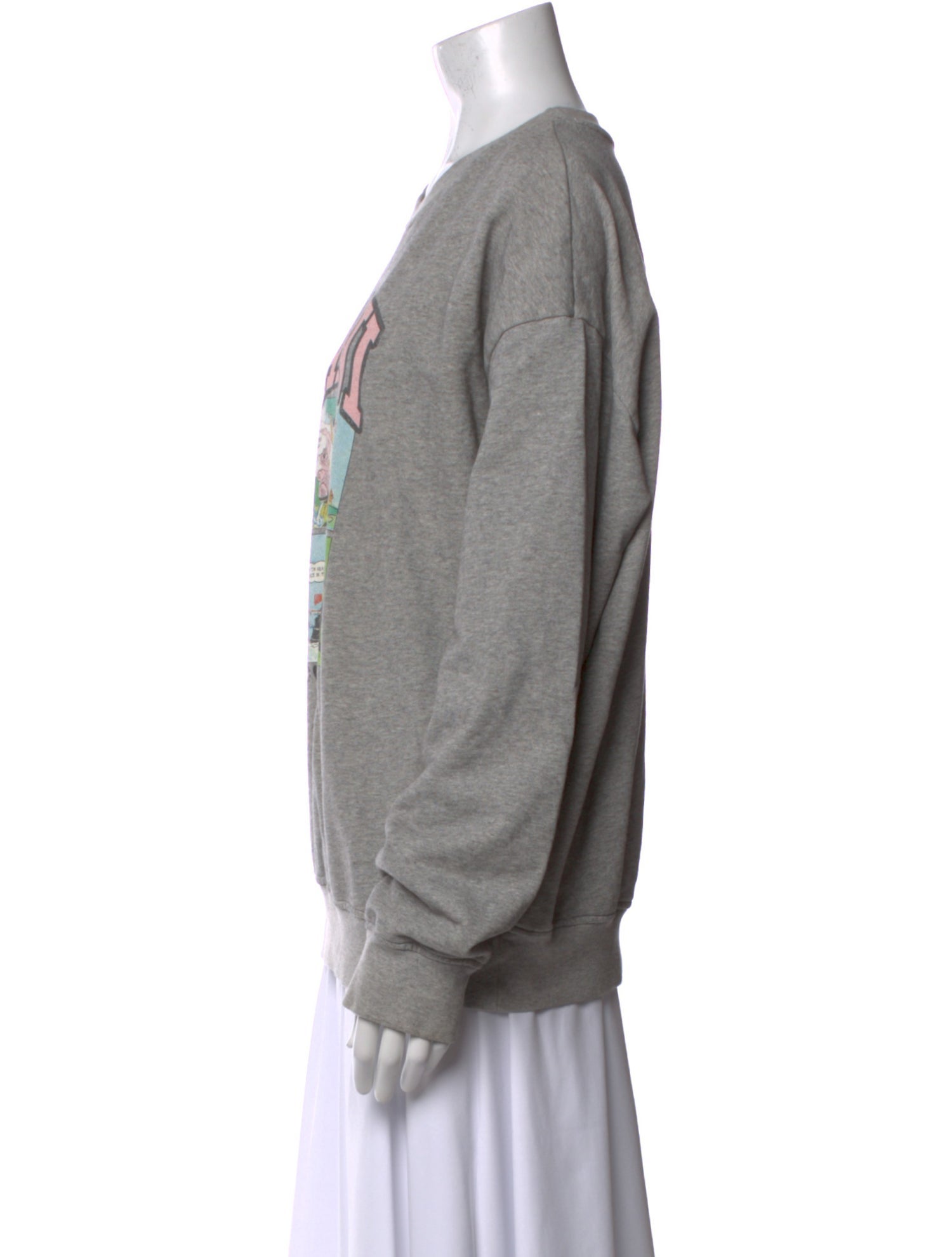 Ganni Graphic Print Crew Neck Sweatshirt