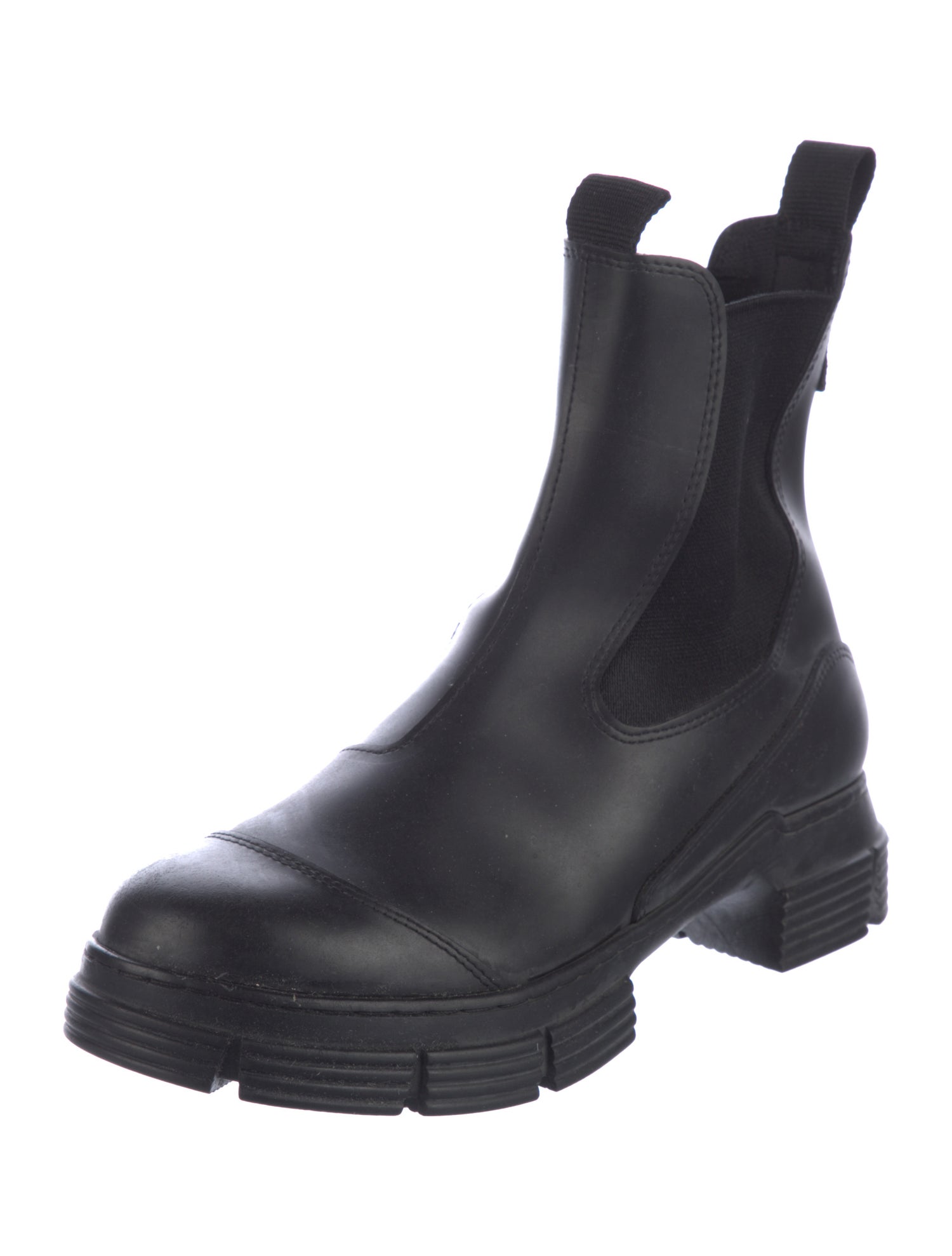 Ganni Leather Chelsea Boots