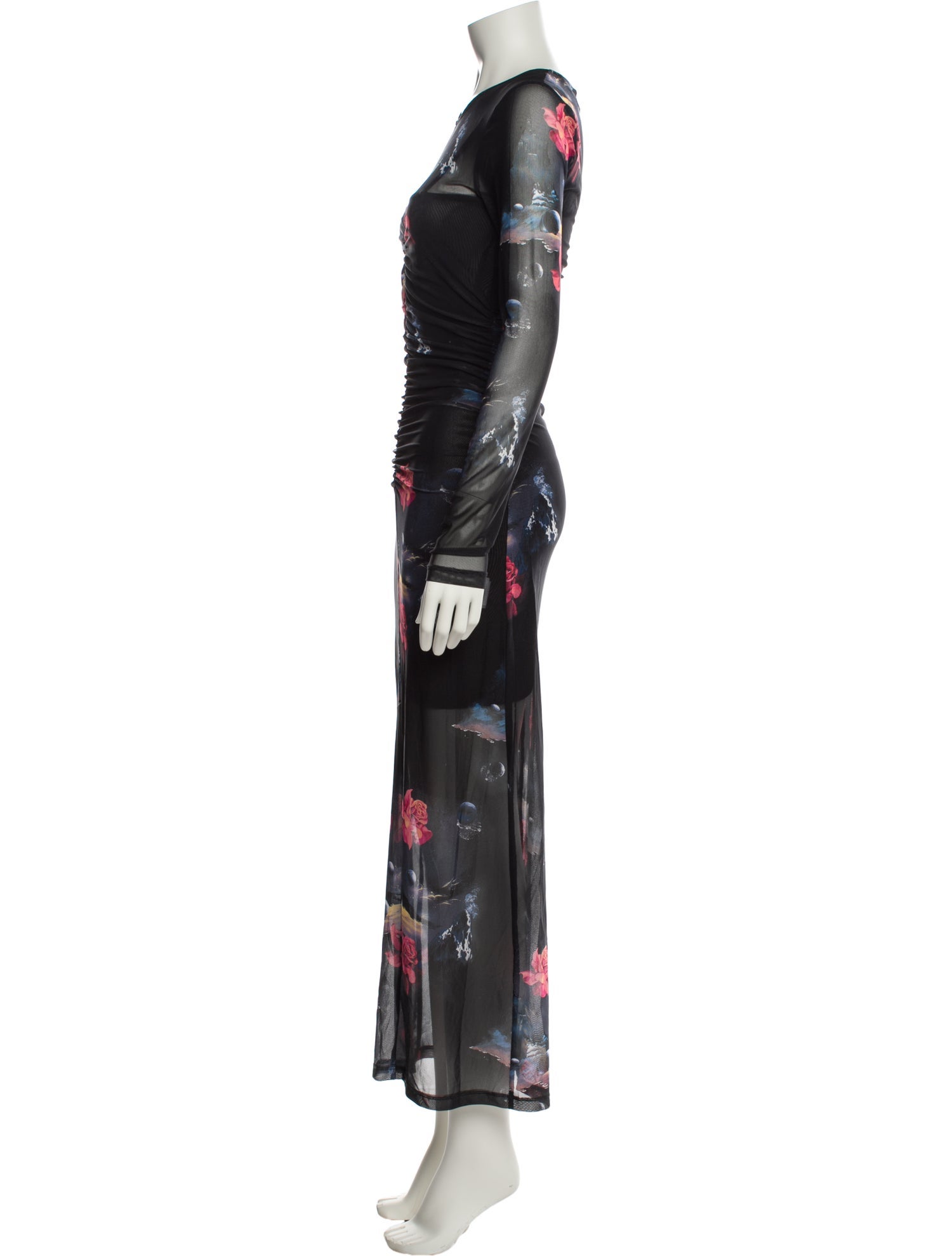 Ganni Floral Print Long Dress