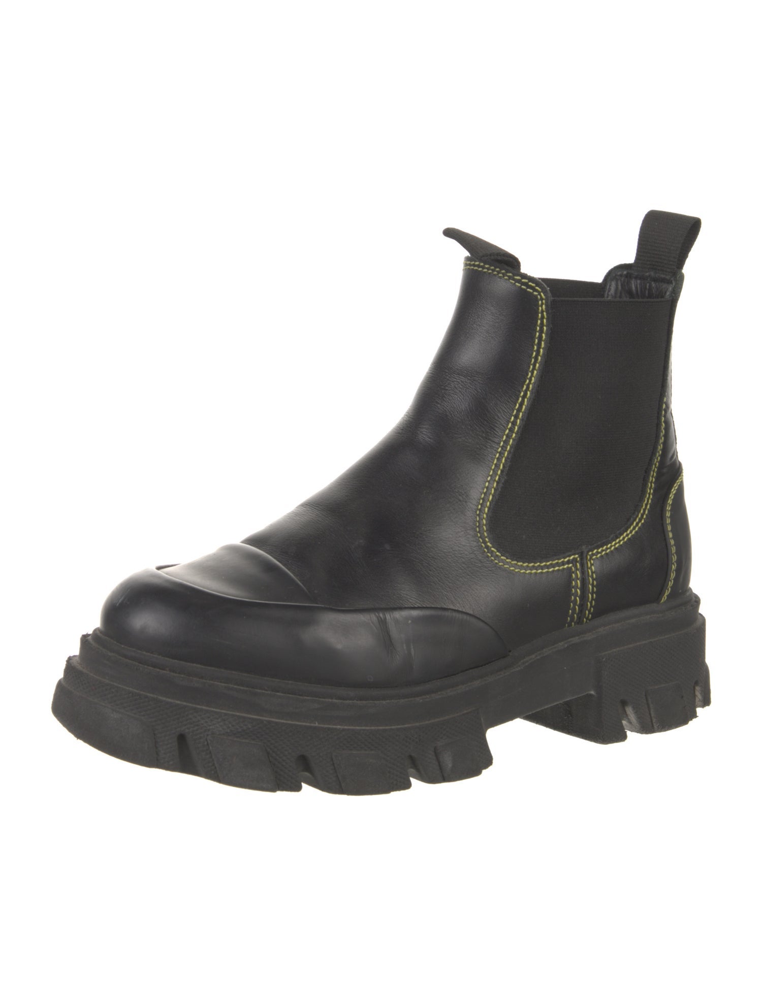 Ganni Leather Chelsea Boots