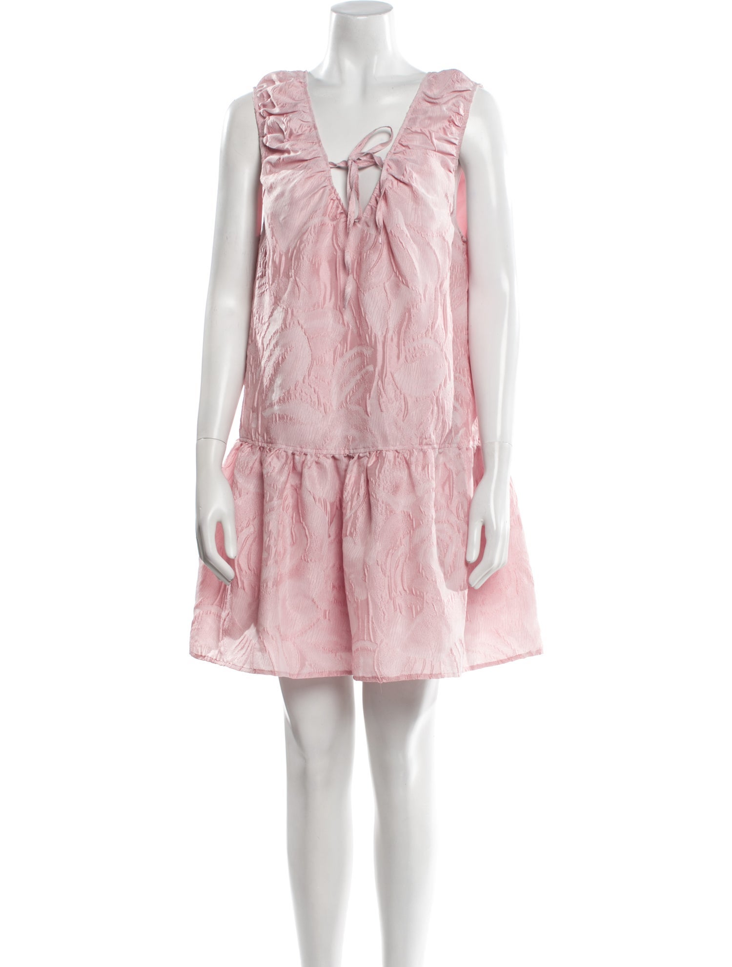 Ganni V-Neck Mini Dress