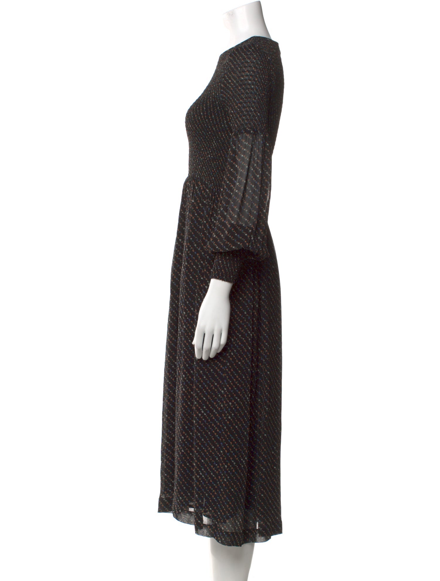 Ganni Printed Long Dress