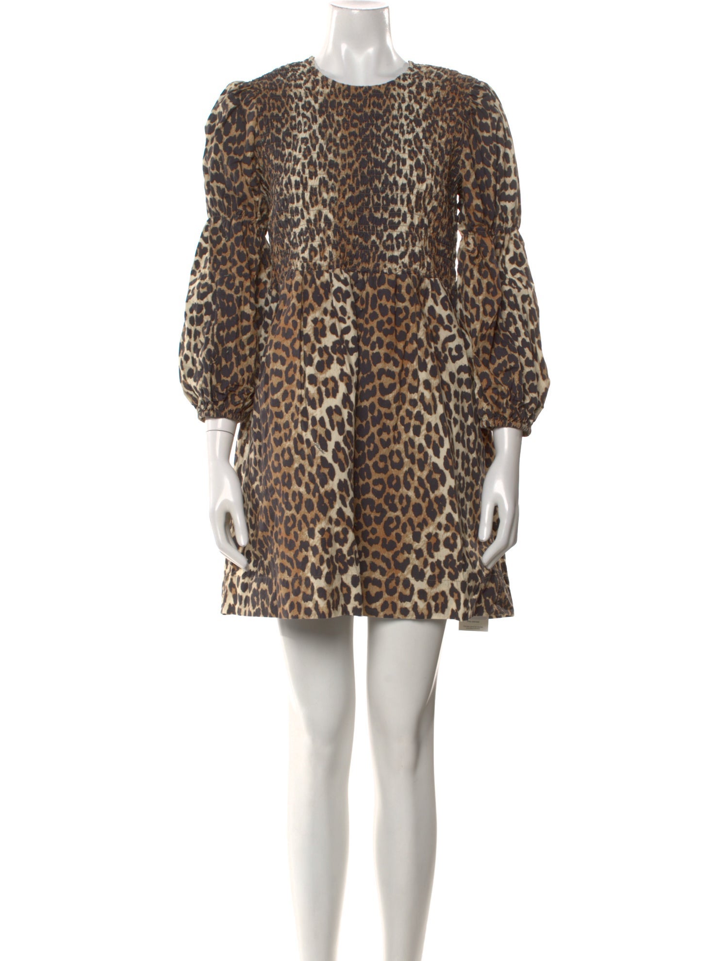Ganni Animal Print Mini Dress