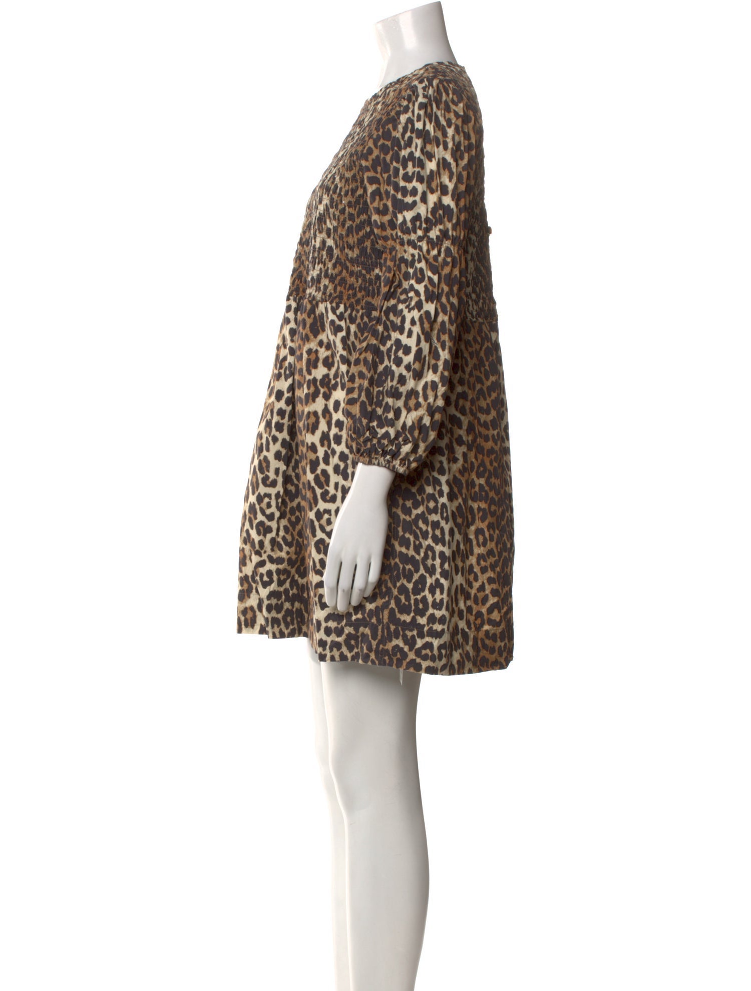 Ganni Animal Print Mini Dress