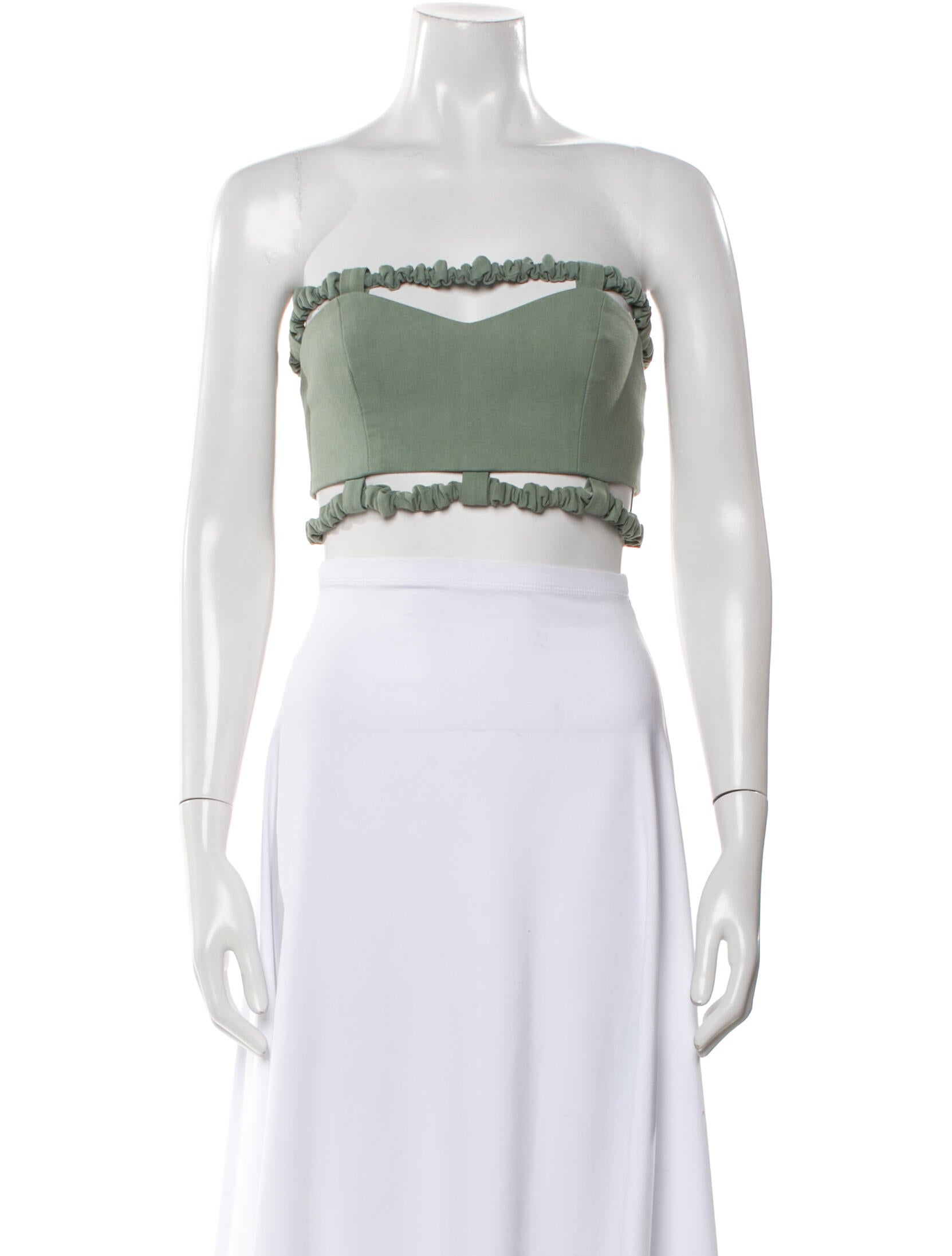 Ganni Strapless Crop Top