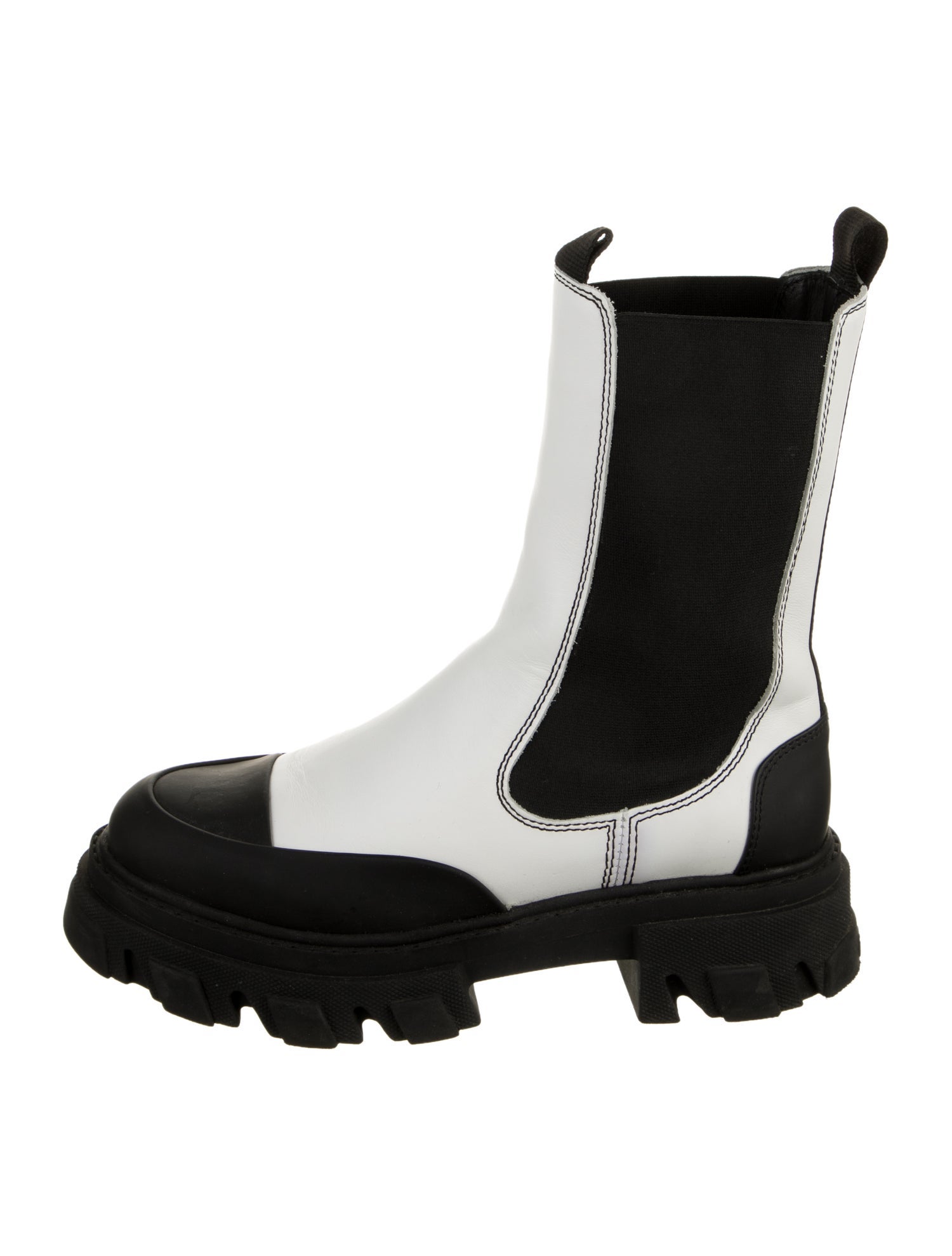 Ganni Leather Chelsea Boots