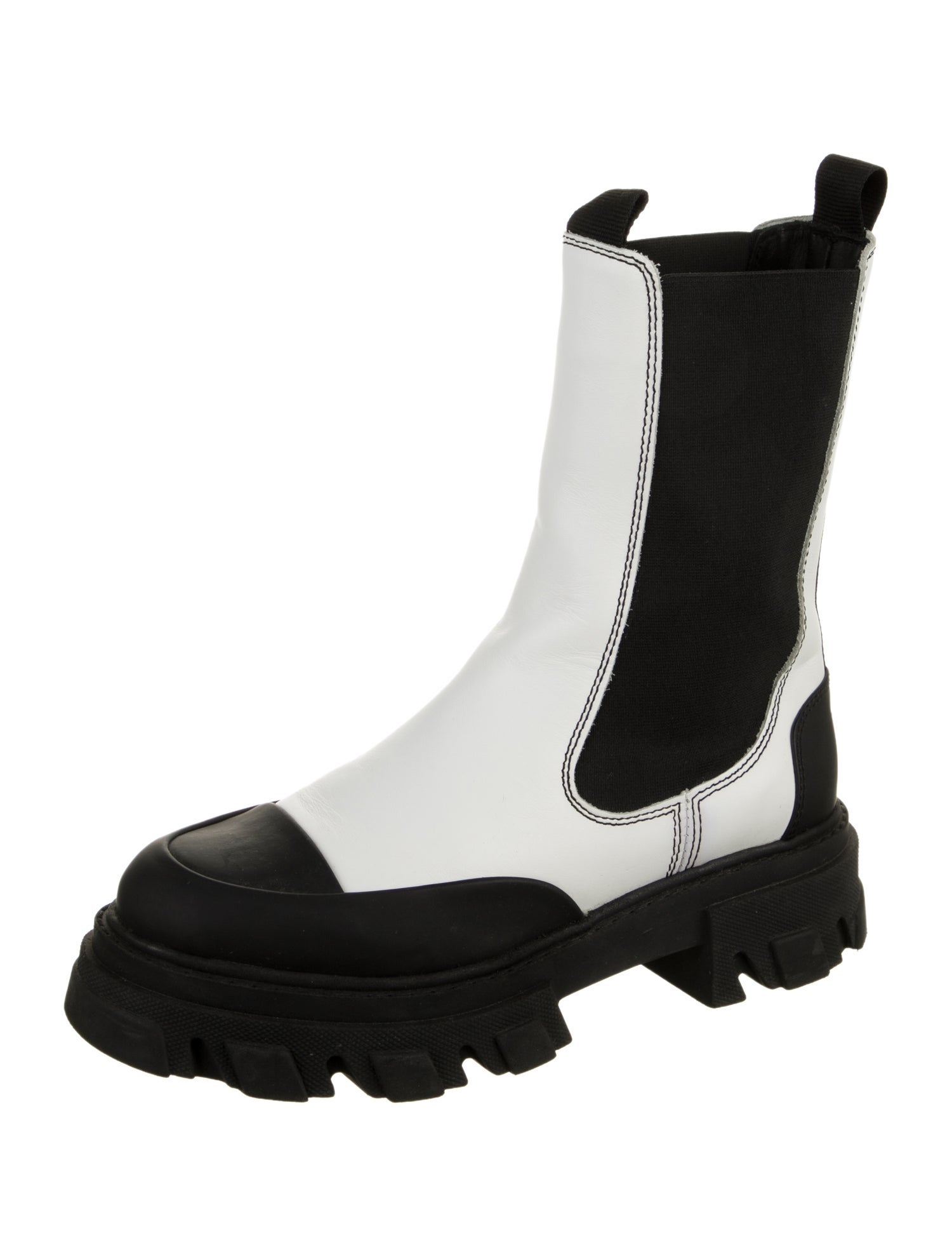 Ganni Leather Chelsea Boots