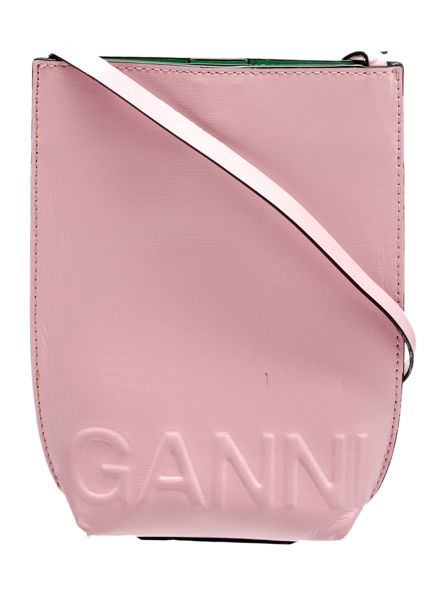 Ganni Leather Messenger Bag