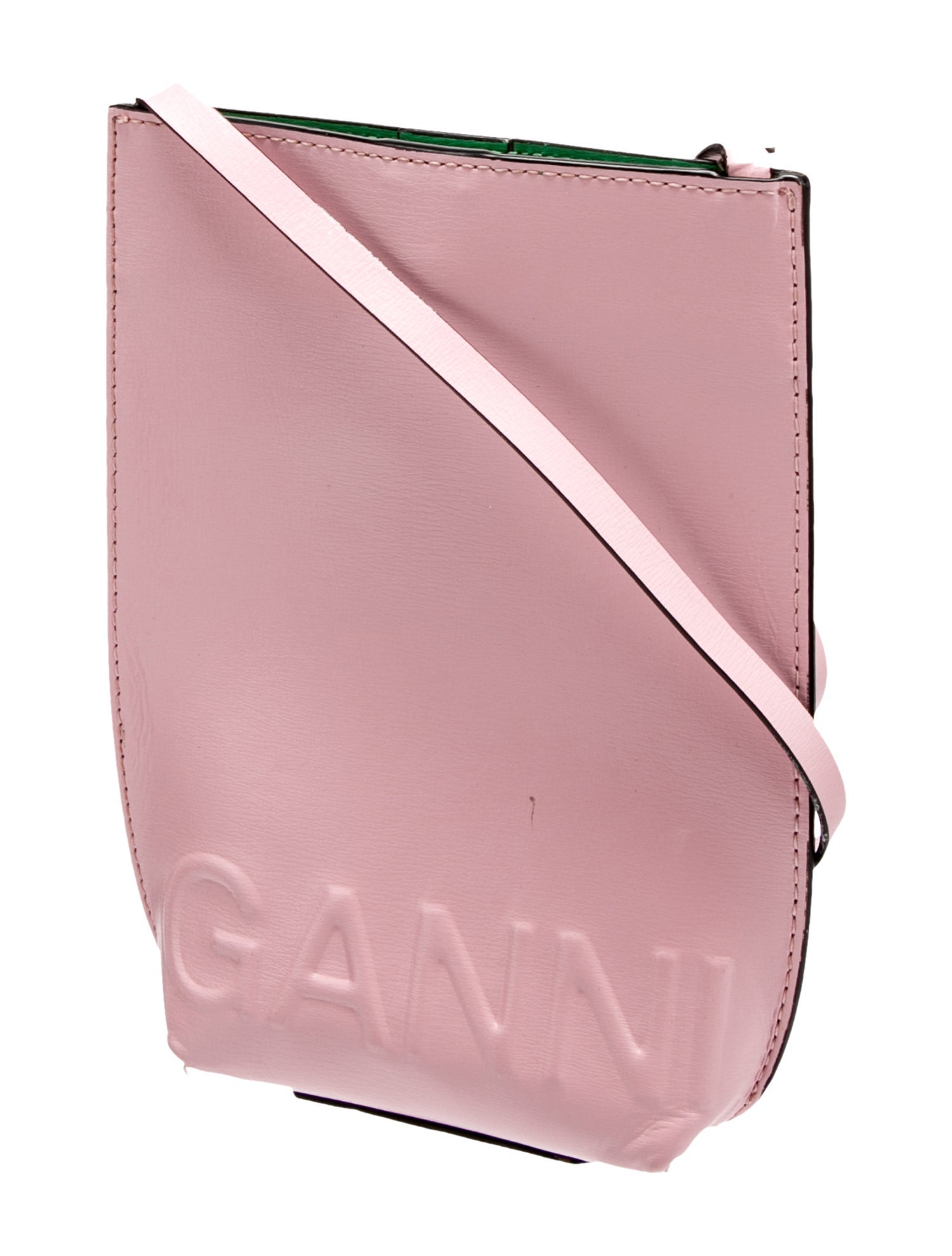 Ganni Leather Messenger Bag