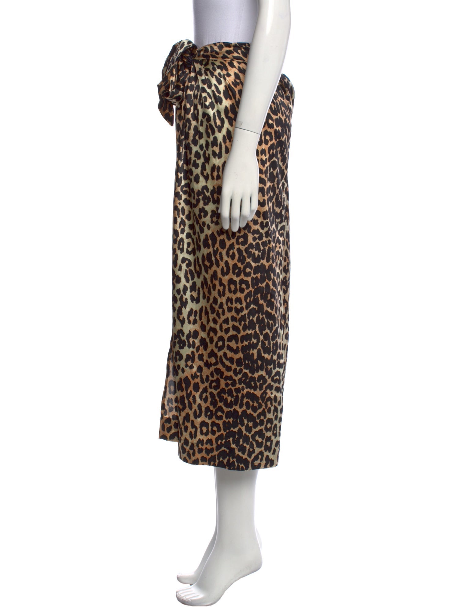 Ganni Silk Midi Length Skirt