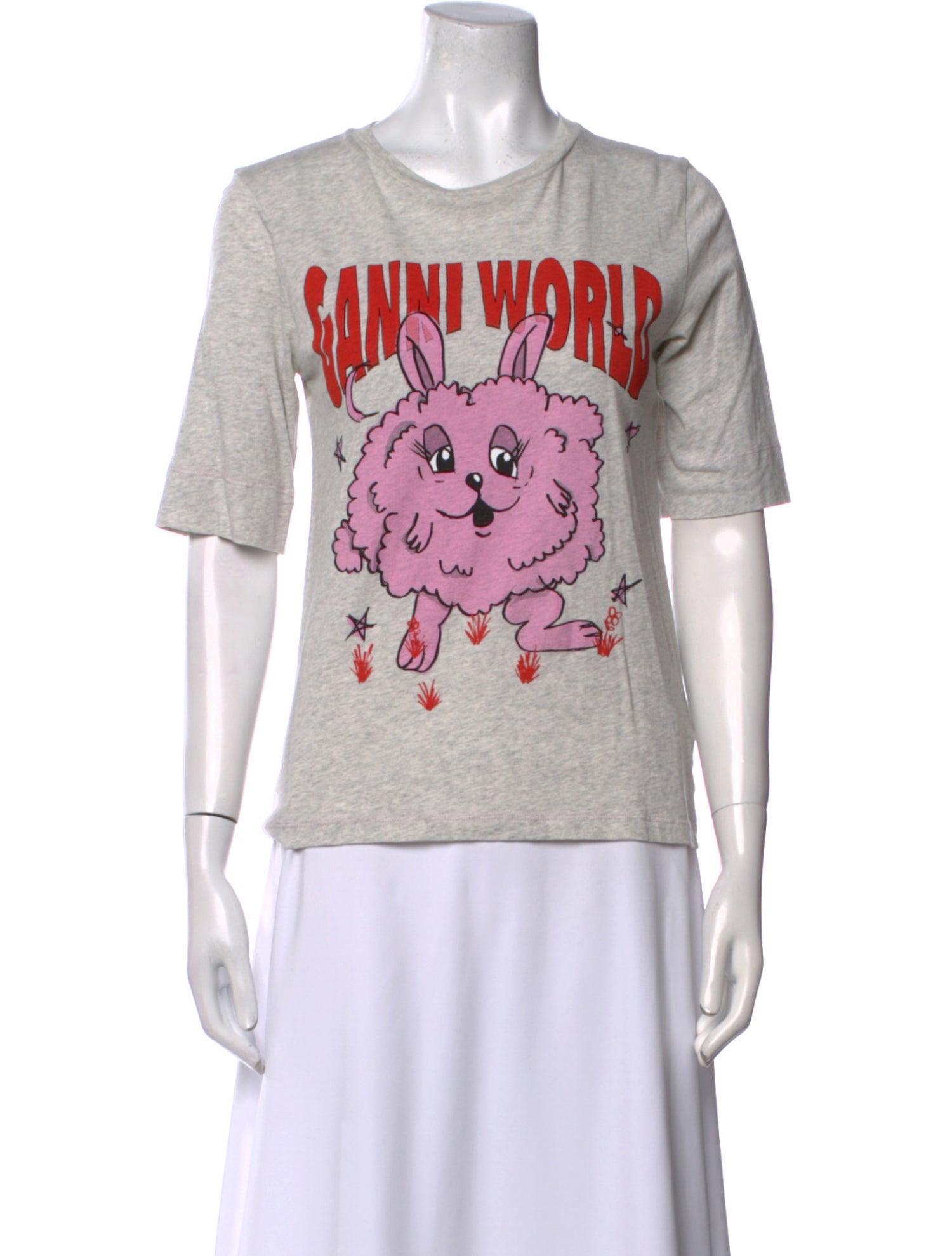 Ganni Graphic Print Crew Neck T-Shirt