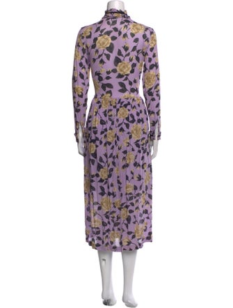 Ganni Floral Print Long Dress