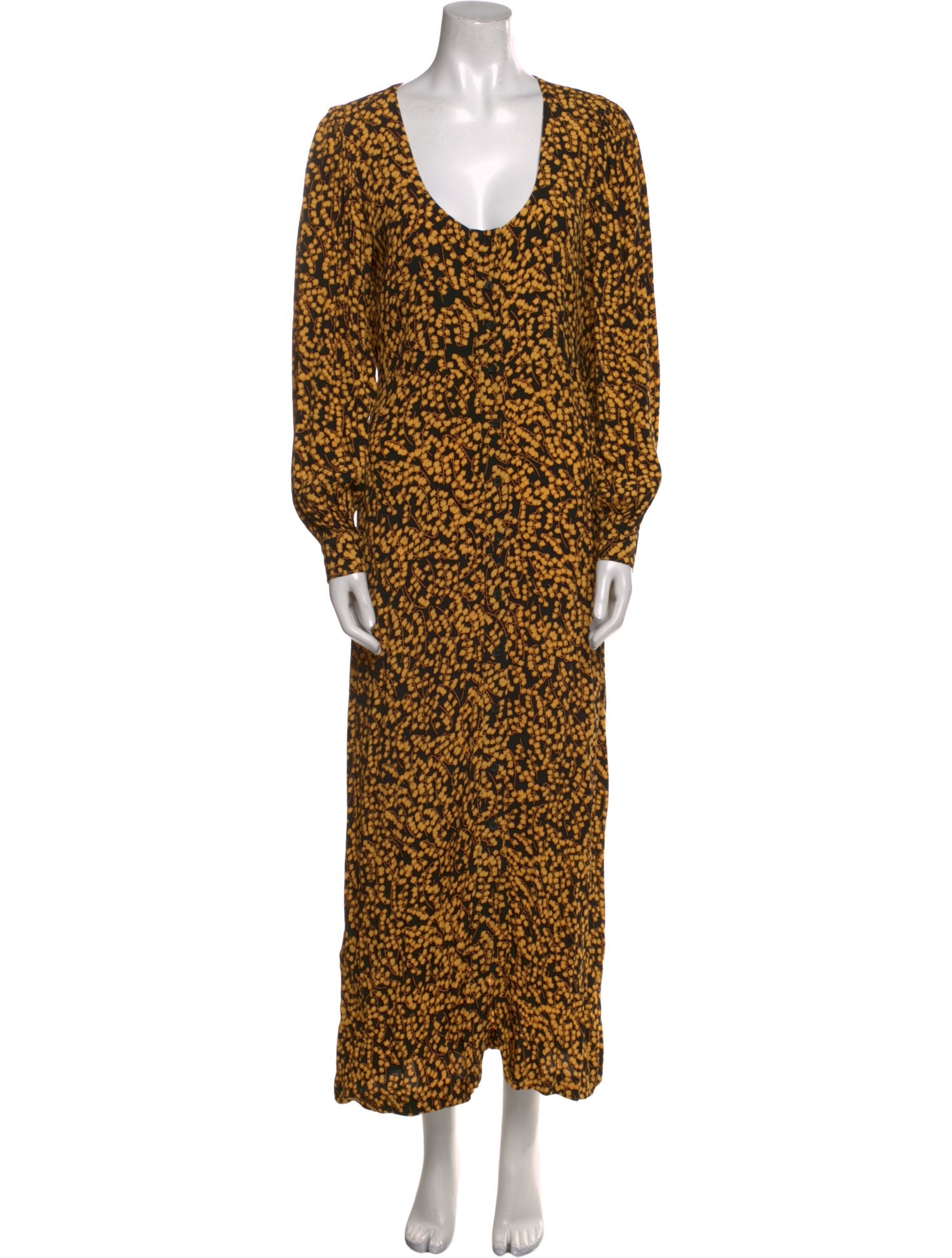 Ganni Printed Long Dress