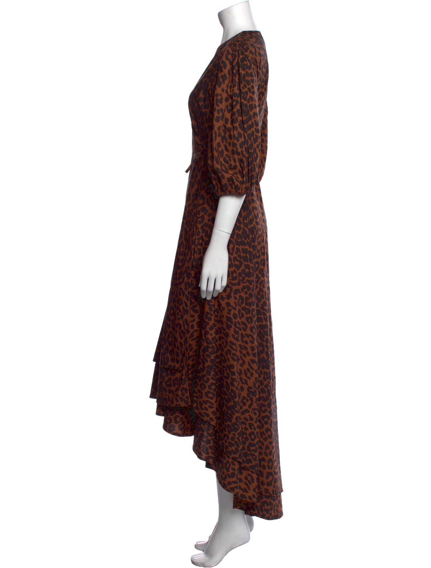Ganni Animal Print Long Dress