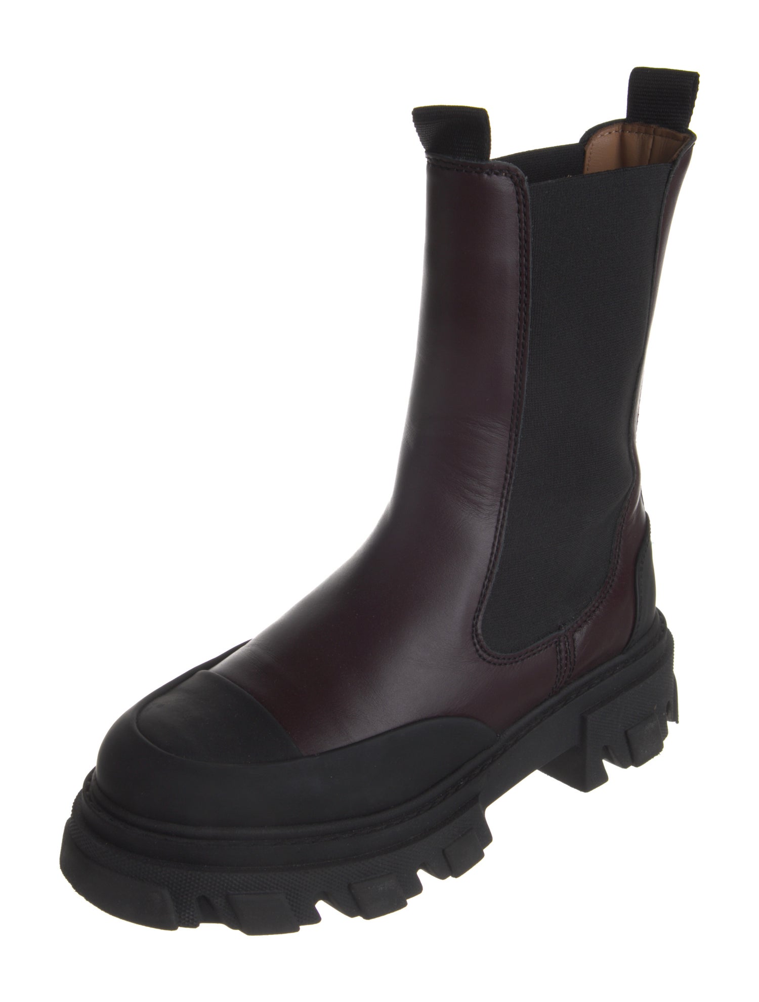 Ganni Leather Chelsea Boots