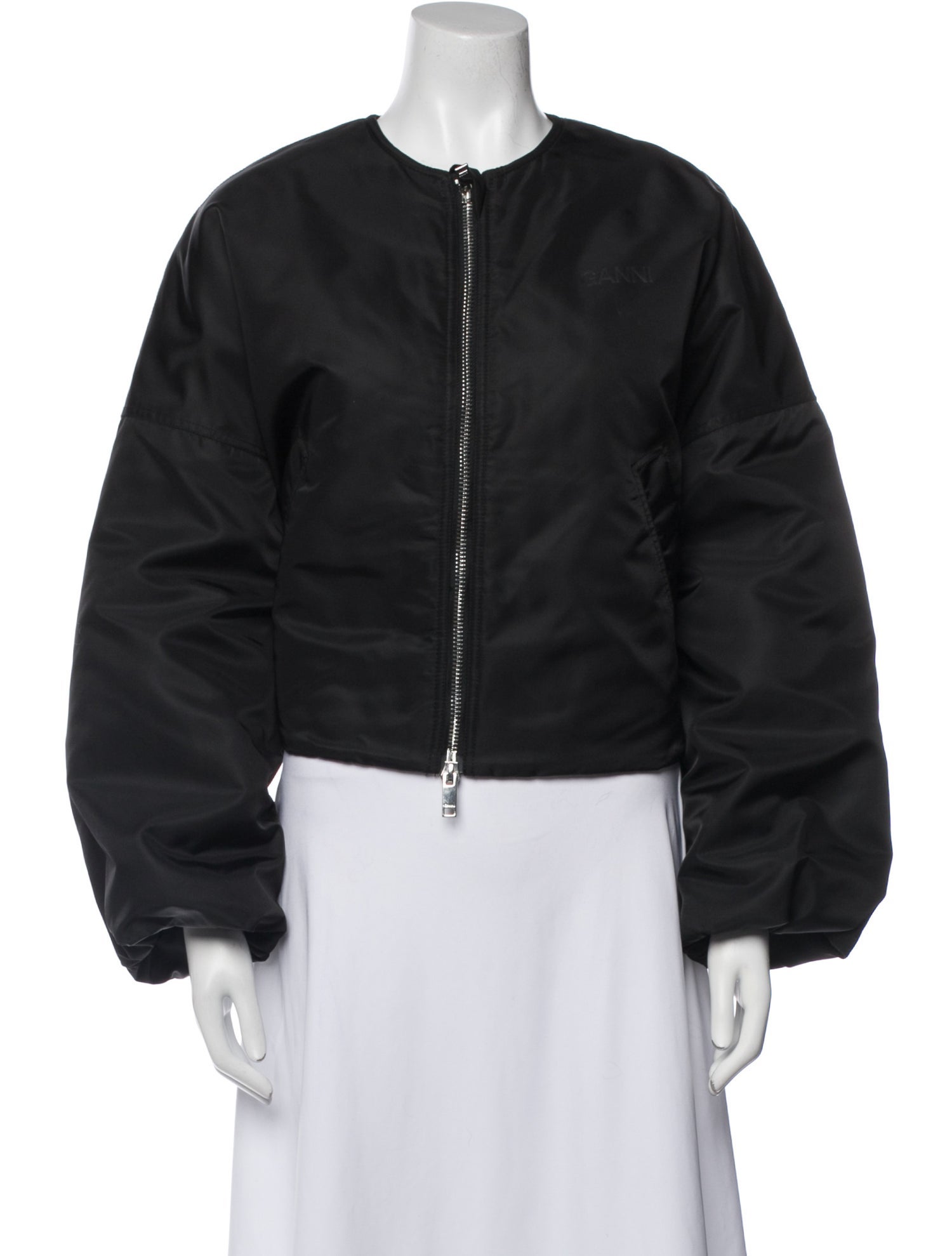 Ganni Nylon Bomber Jacket