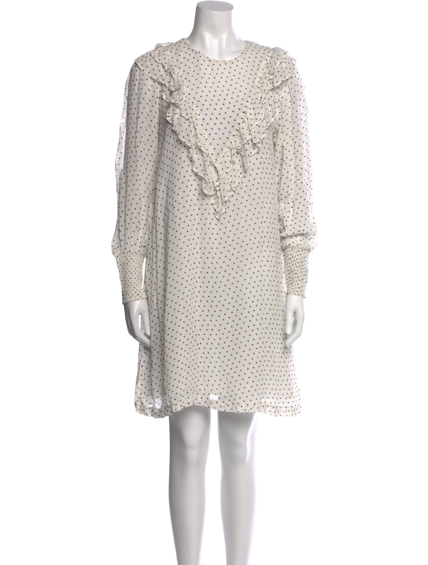 Ganni Polka Dot Print Mini Dress