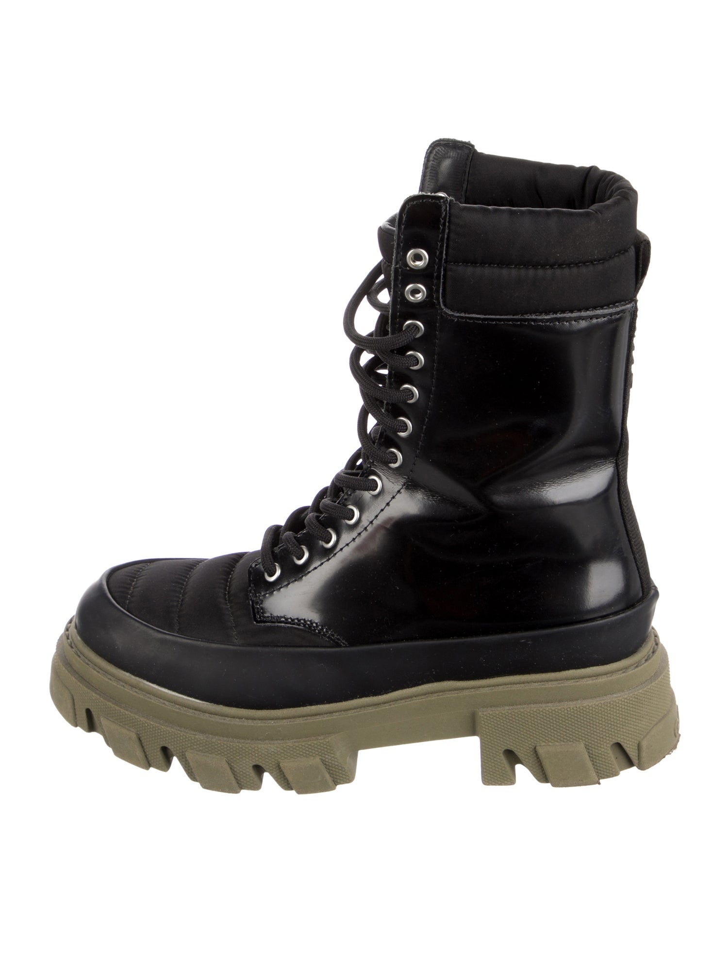 Ganni Leather Combat Boots